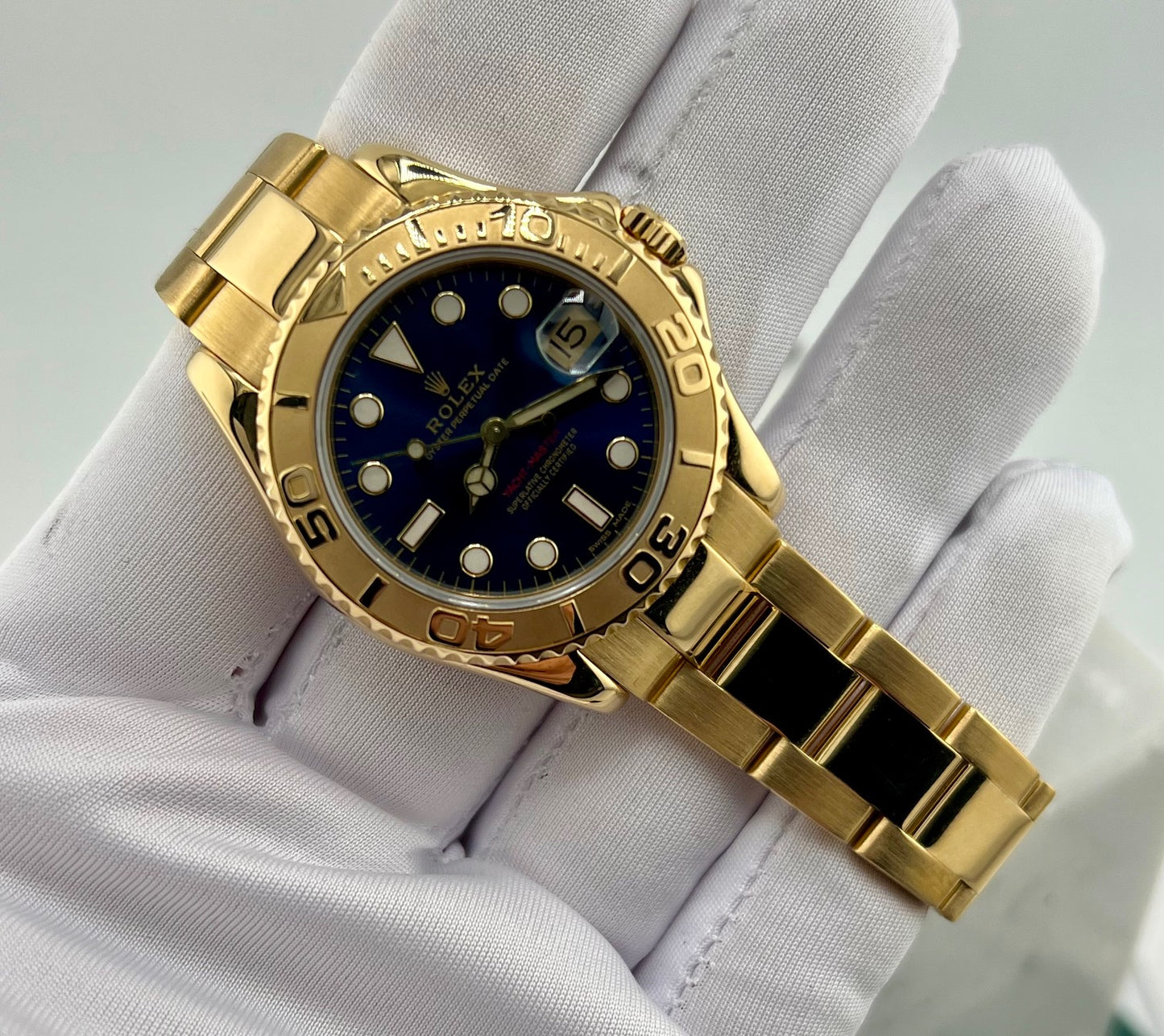 Rolex Yacht-Master Yellow 68628 35mm 1996 Blue Dial Service 2022