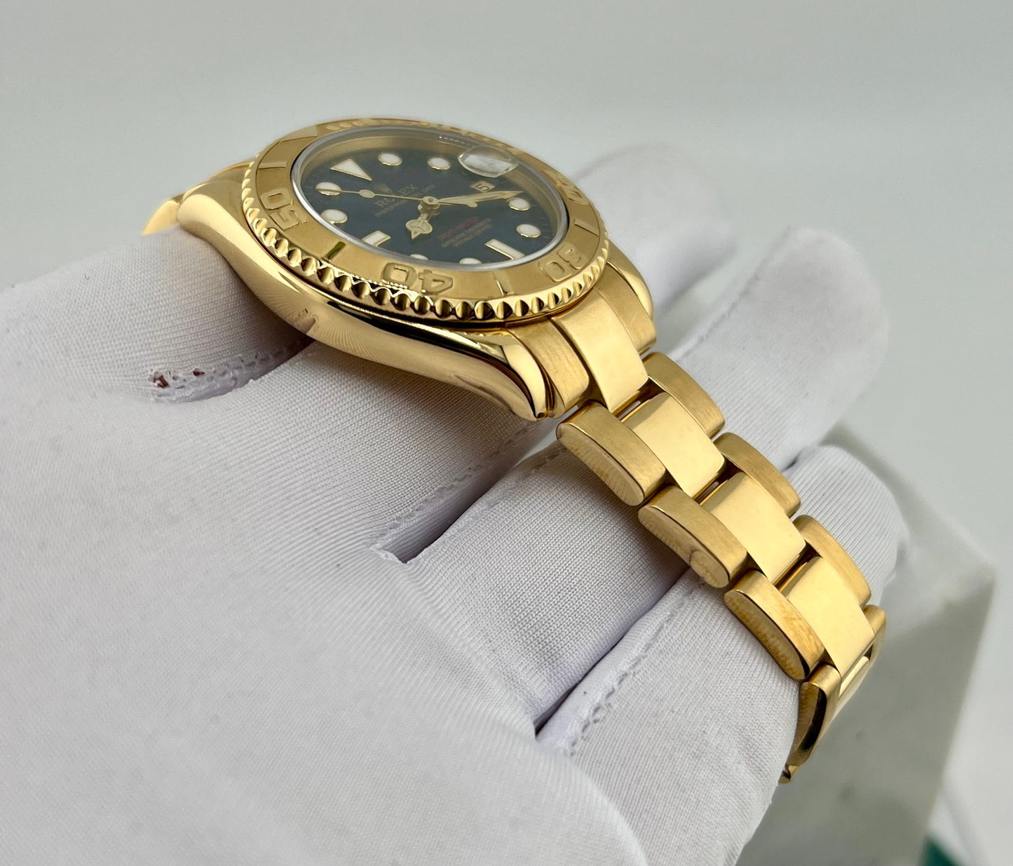 Rolex Yacht-Master Yellow 68628 35mm 1996 Blue Dial Service 2022