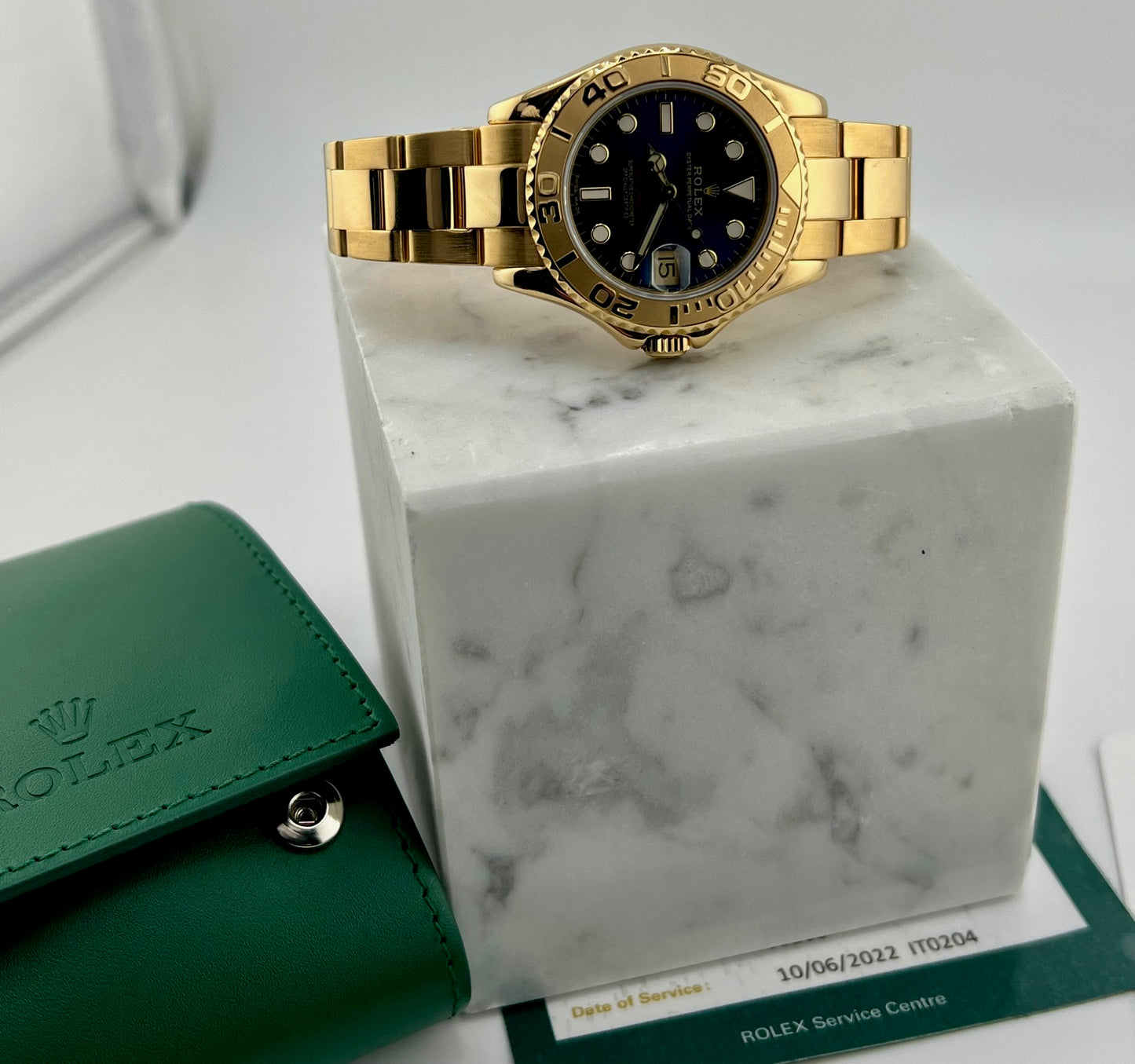 Rolex Yacht-Master Yellow 68628 35mm 1996 Blue Dial Service 2022