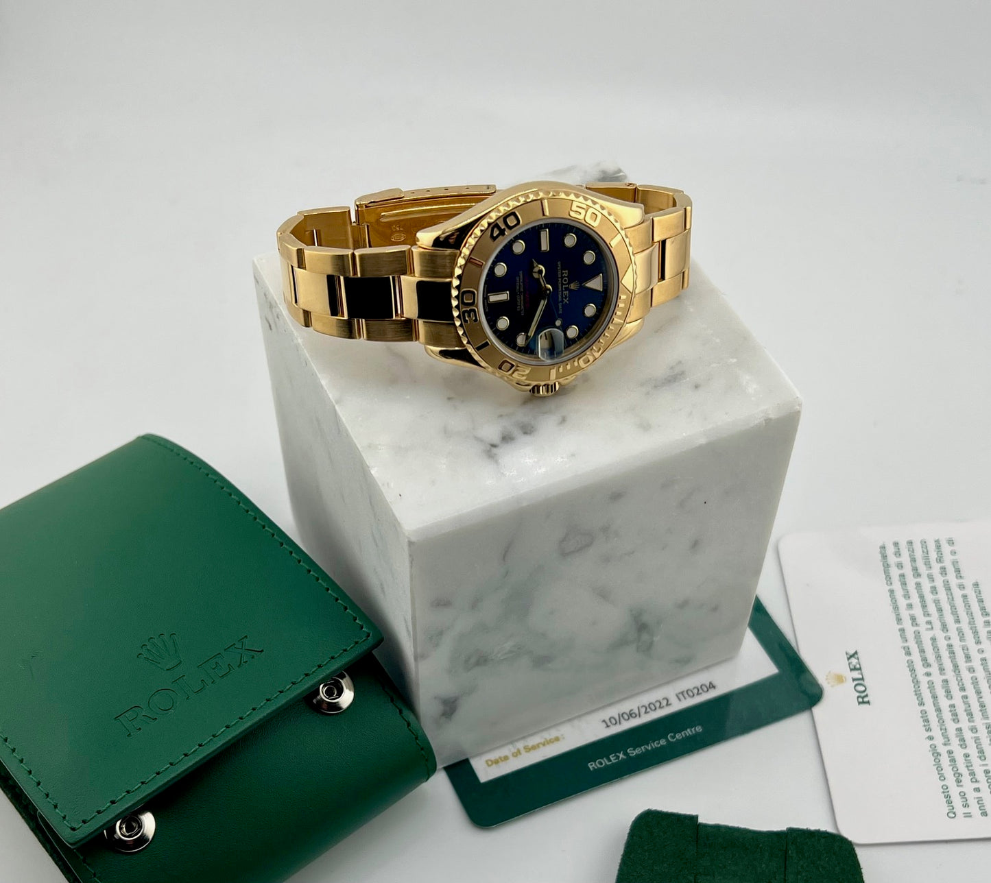 Rolex Yacht-Master Yellow 68628 35mm 1996 Blue Dial Service 2022
