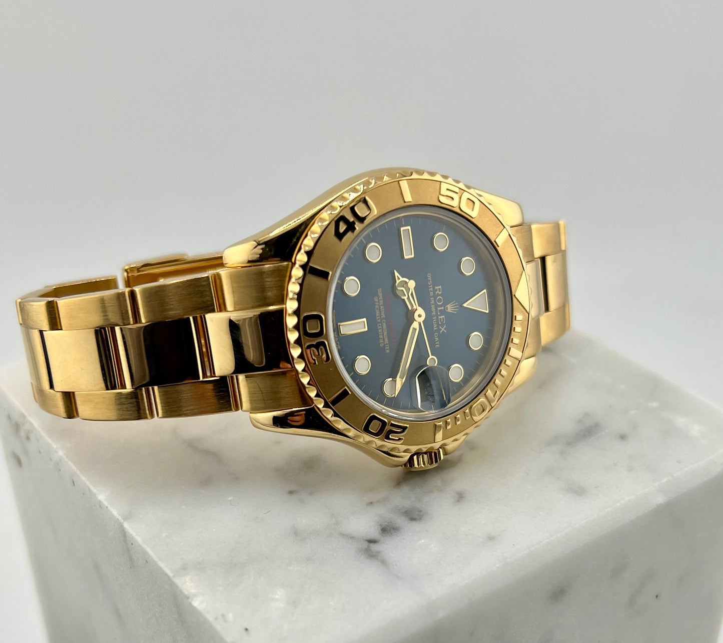 Rolex Yacht-Master Yellow 68628 35mm 1996 Blue Dial Service 2022