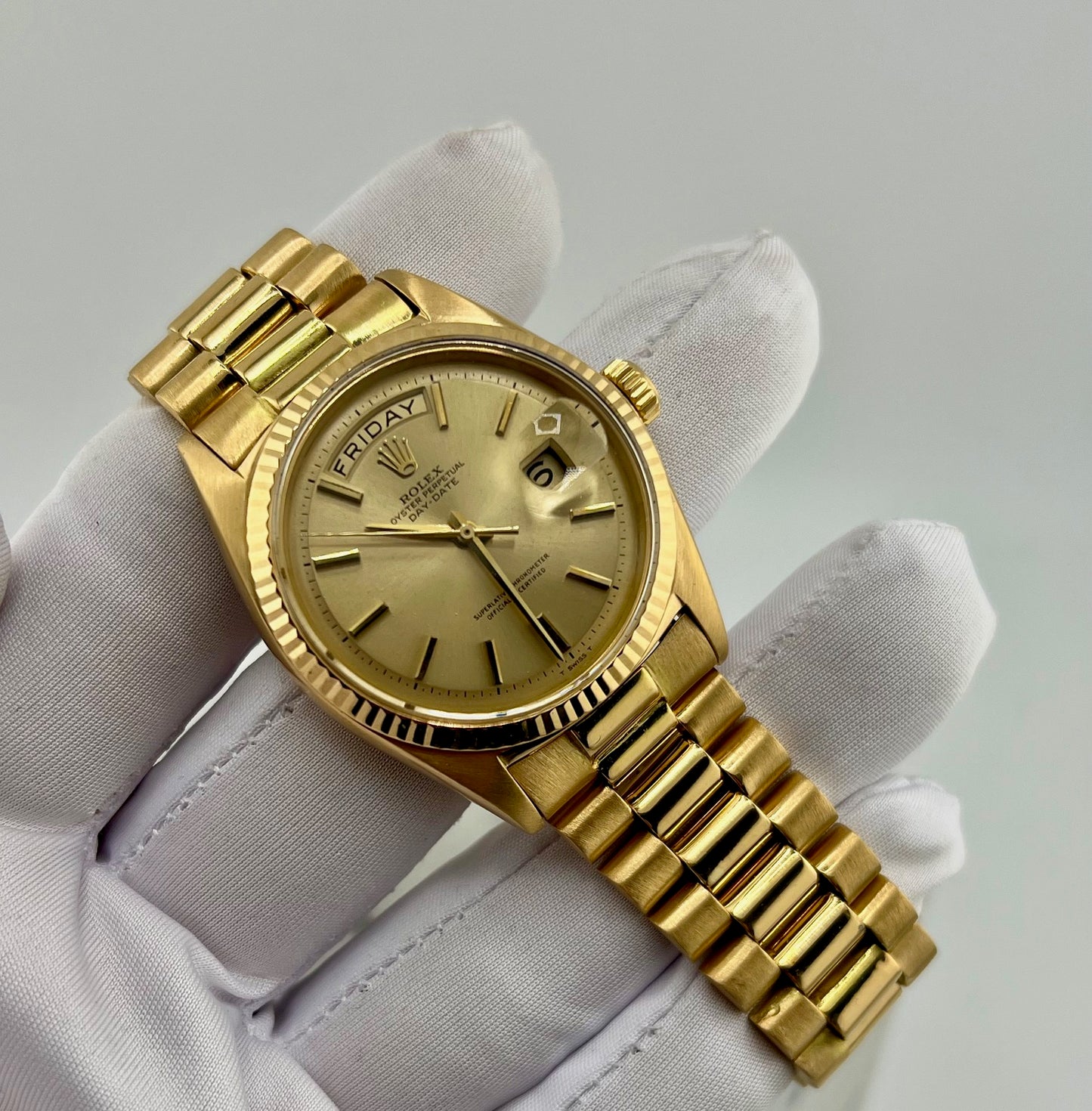 Rolex Day-Date 36mm 1803 Champagne Dial 1965 President