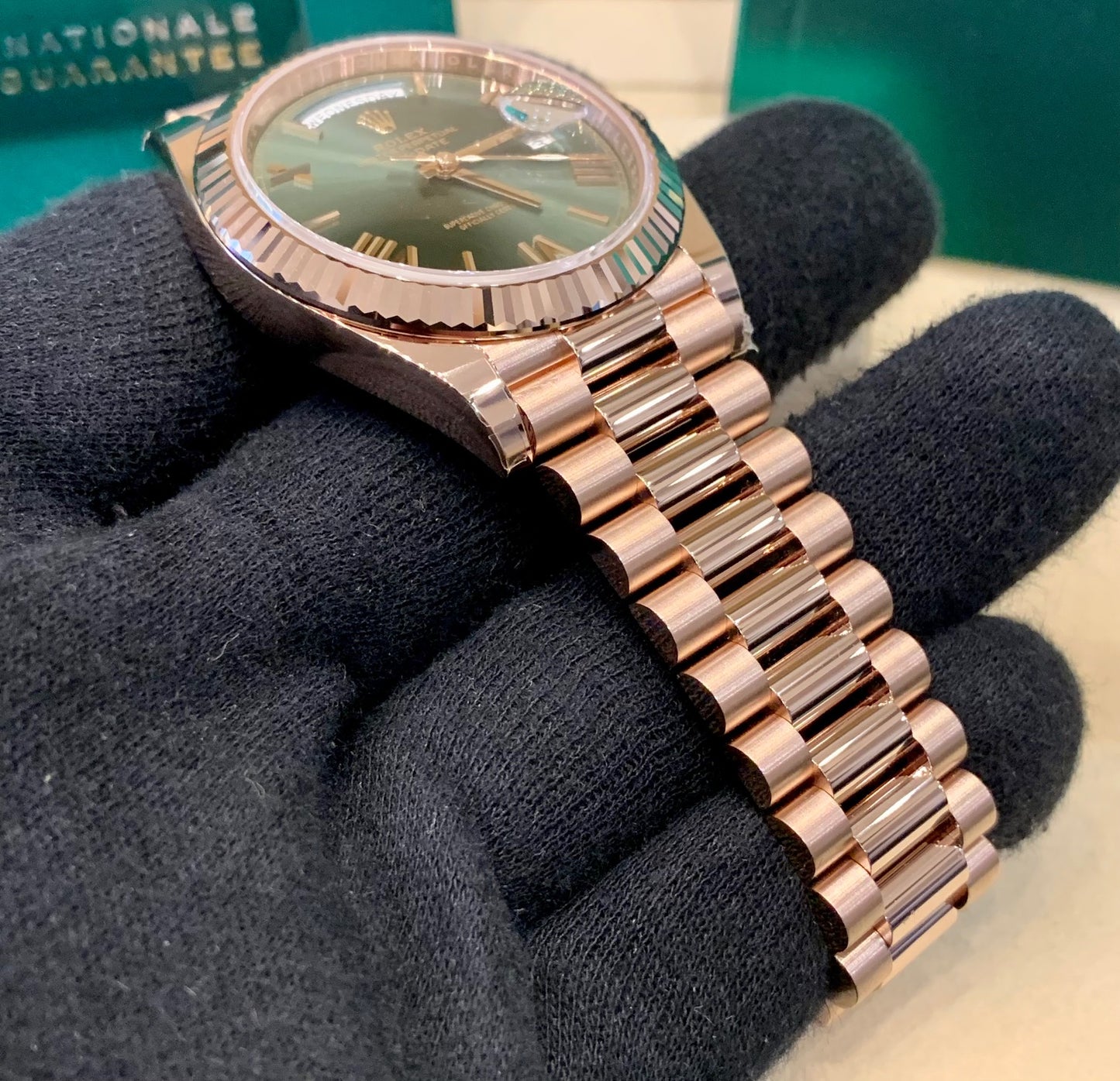 Rolex Day-Date 40mm 228235 Olive Green Dial 2020 like new