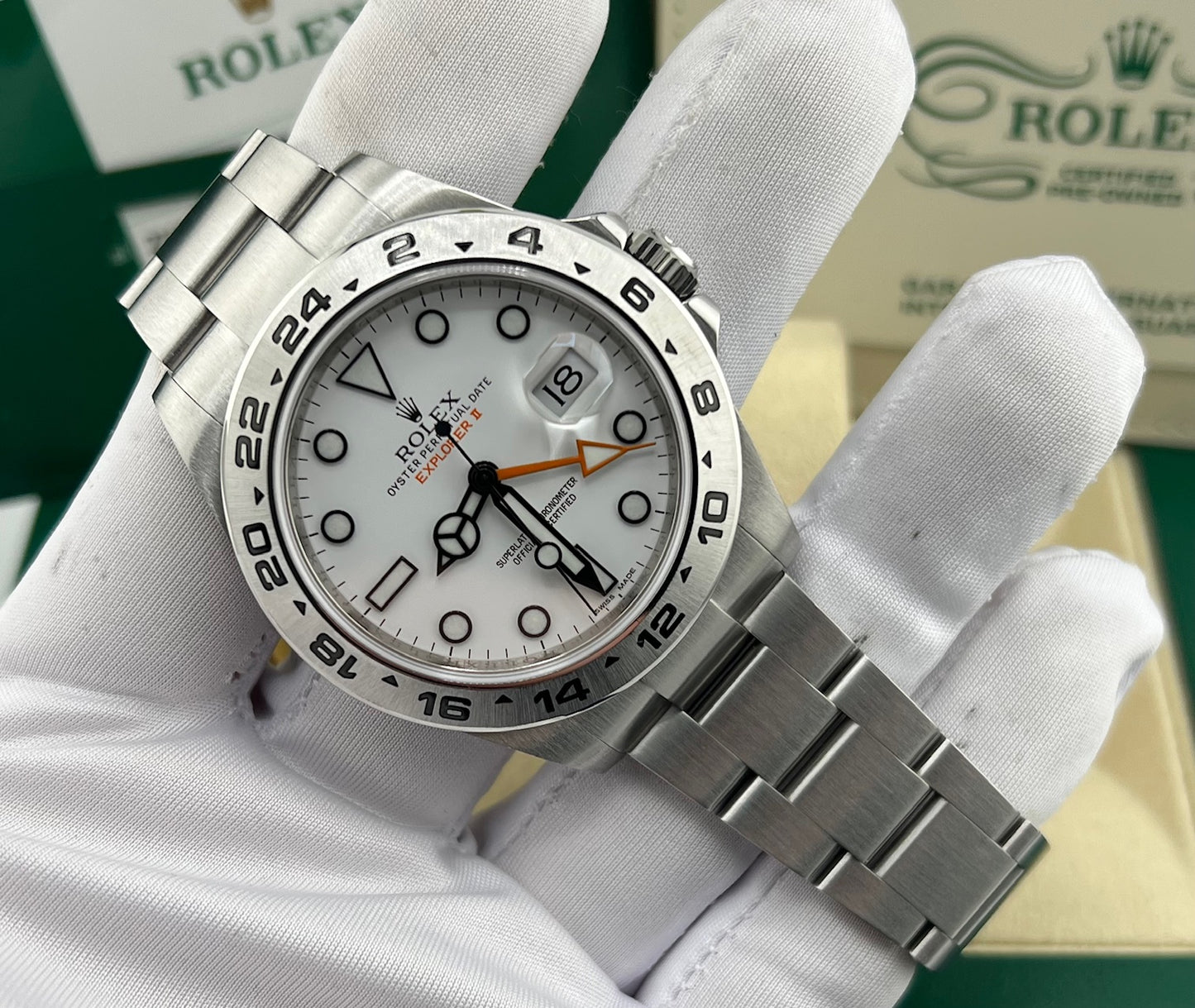 Rolex Explorer II 42mm 216570 White Dial 2014 + Pre-owned 2024