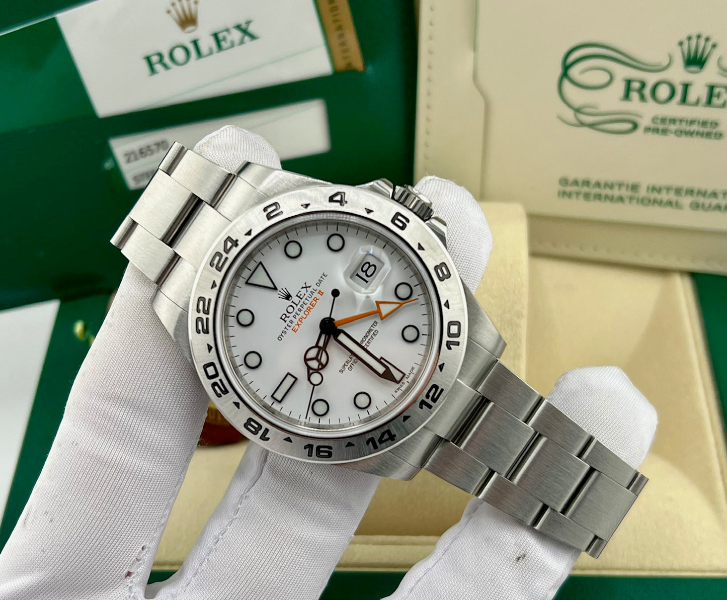Rolex Explorer II 42mm 216570 White Dial 2014 + Pre-owned 2024