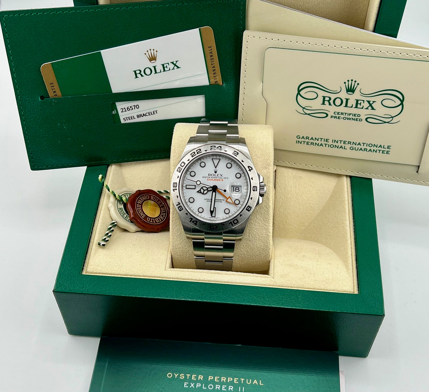 Rolex Explorer II 42mm 216570 White Dial 2014 + Pre-owned 2024