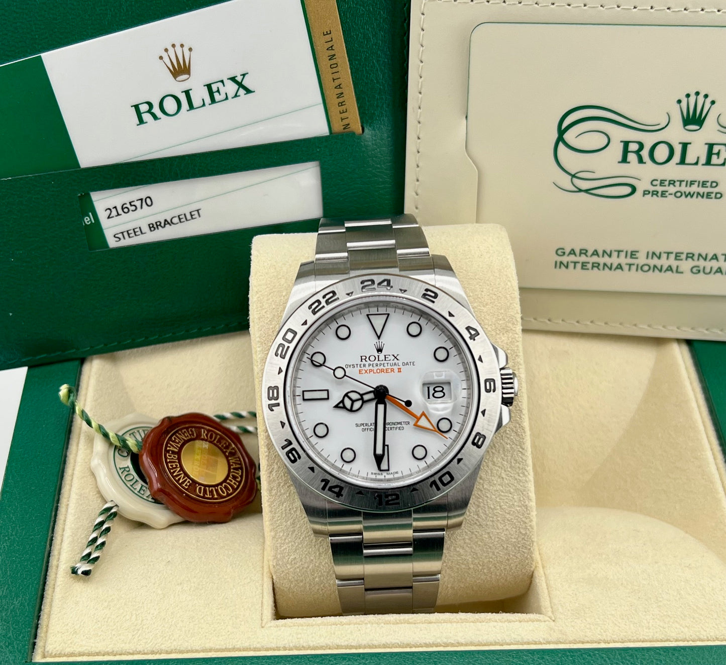 Rolex Explorer II 42mm 216570 White Dial 2014 + Pre-owned 2024