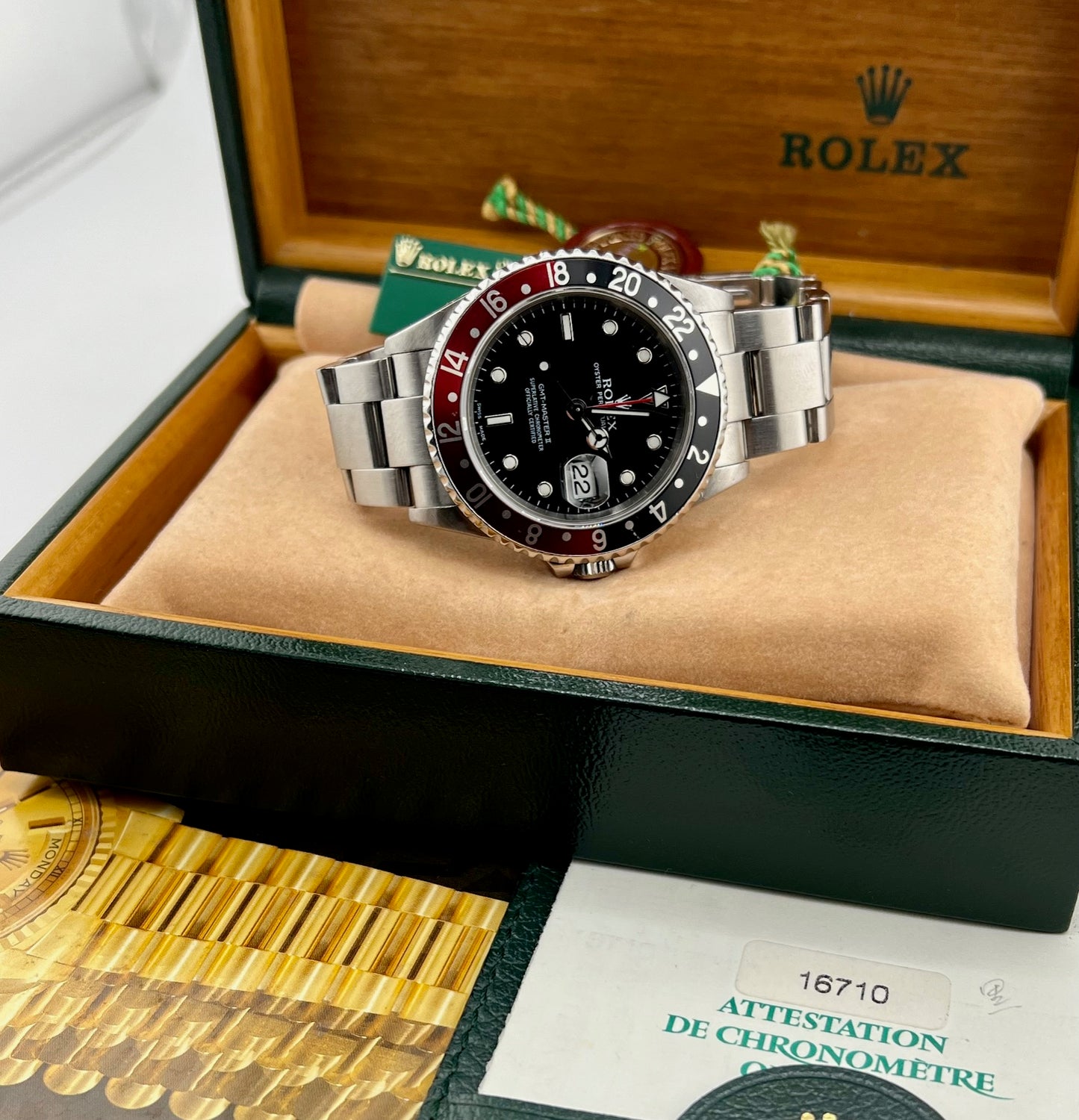 Rolex GMT-Master II 16710 Coke 2003 Box&Paper