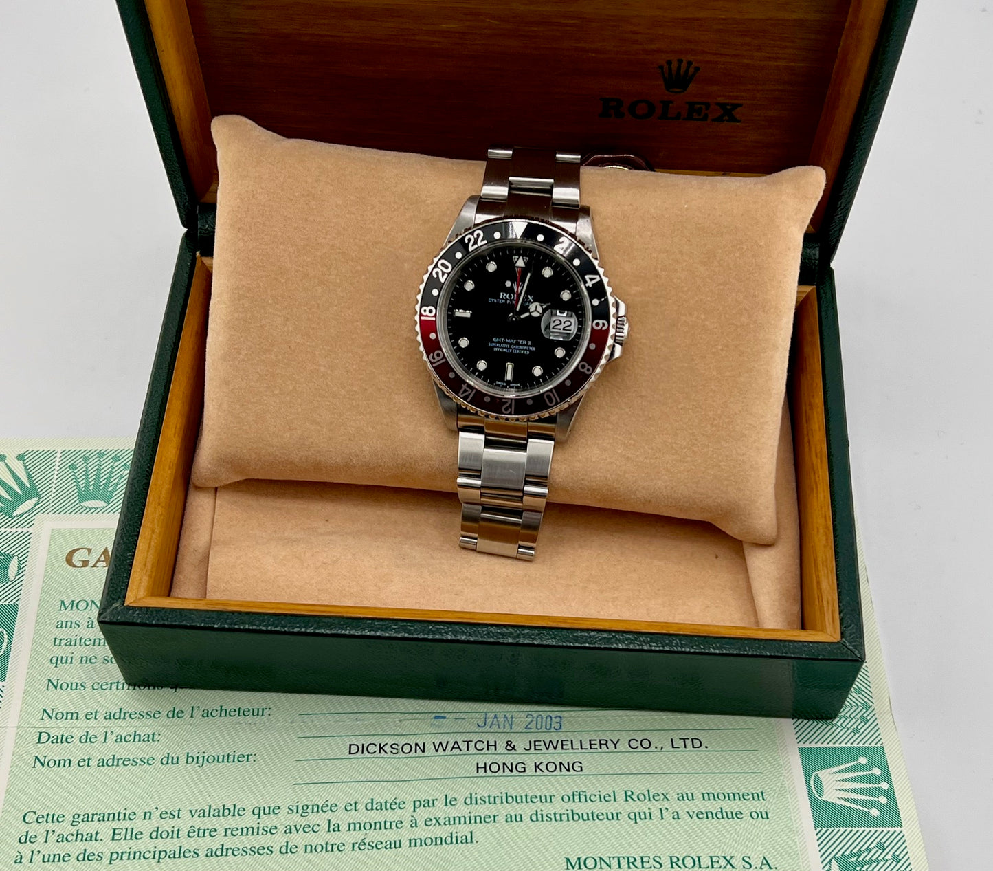 Rolex GMT-Master II 16710 Coke 2003 Box&Paper
