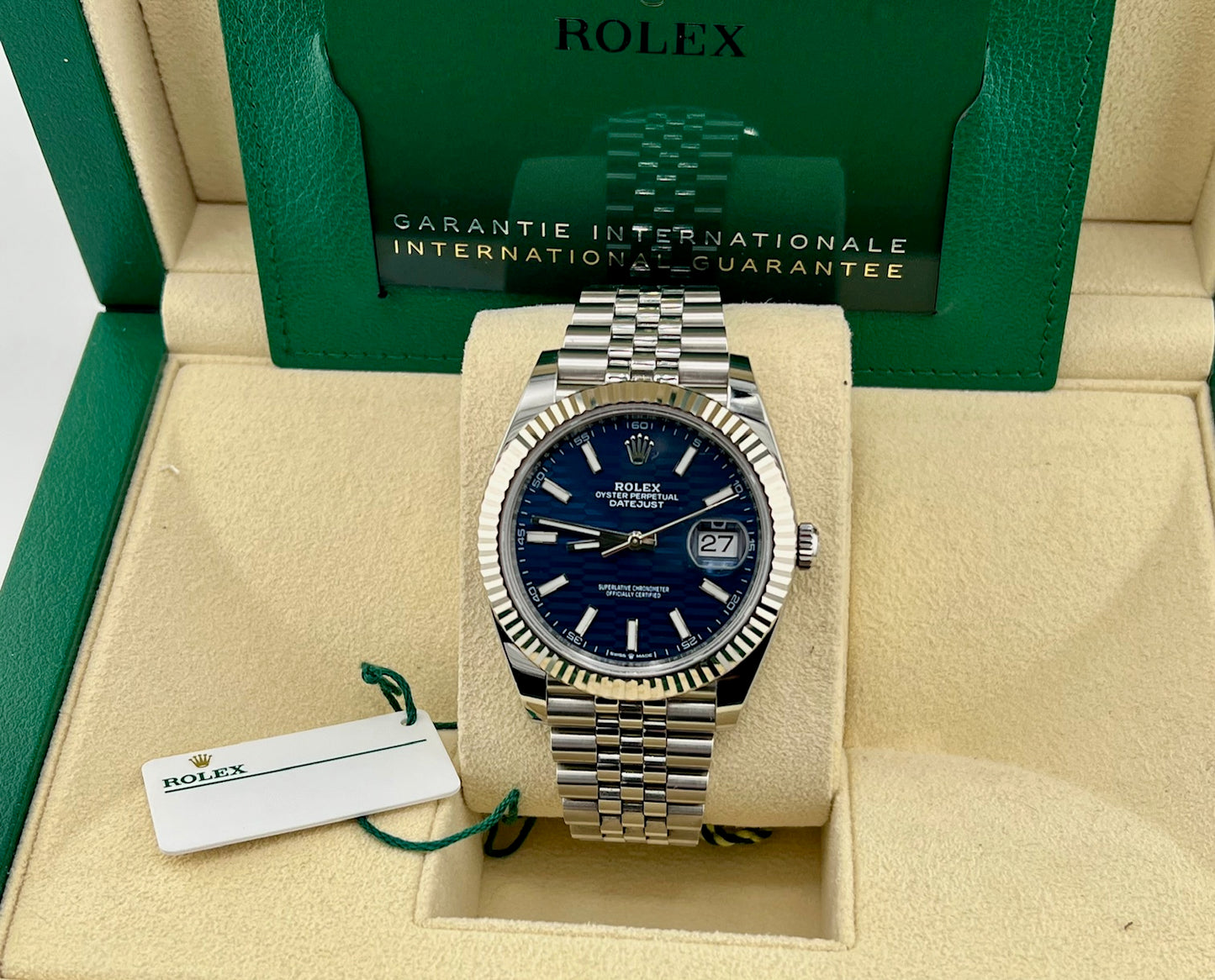 Rolex Datejust 41mm 126334 blue fluted dial 2022 jubilèe
