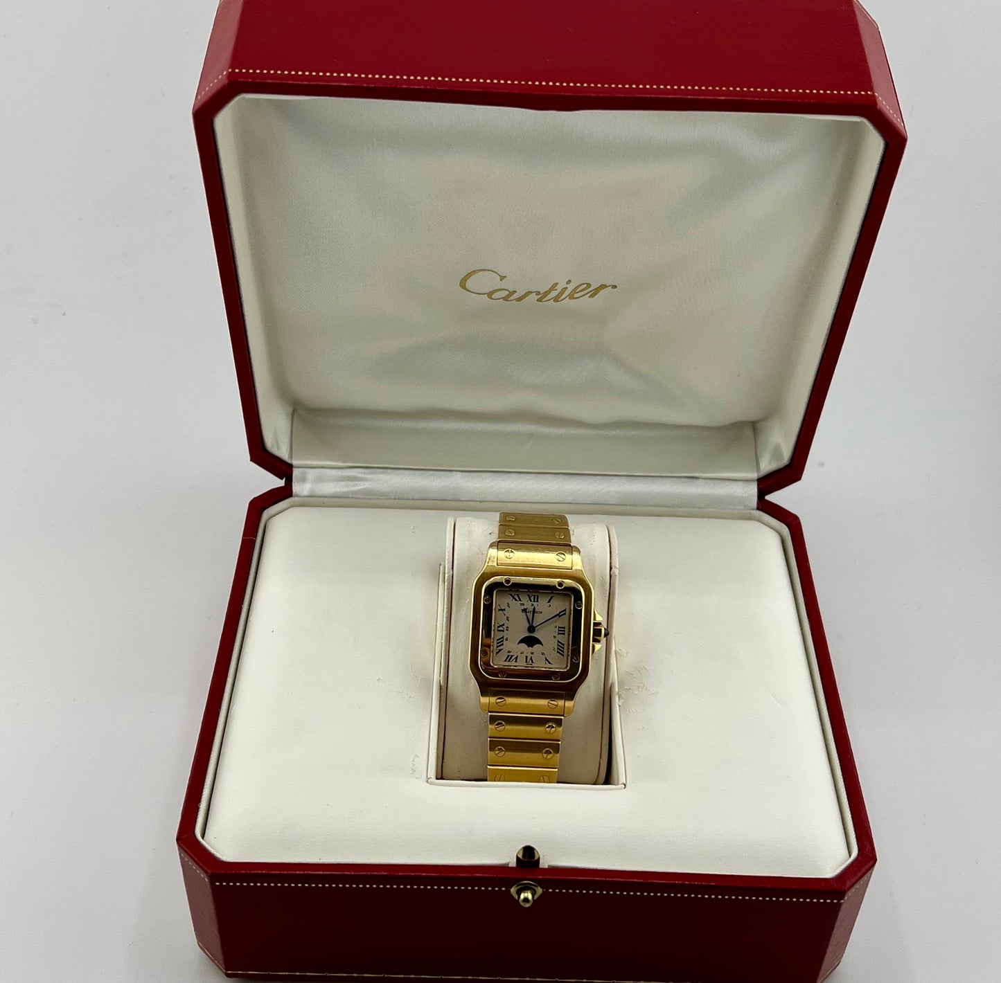 Cartier Santos 819901 Yellow Gold Quartz No Paper 29mm Moonphase