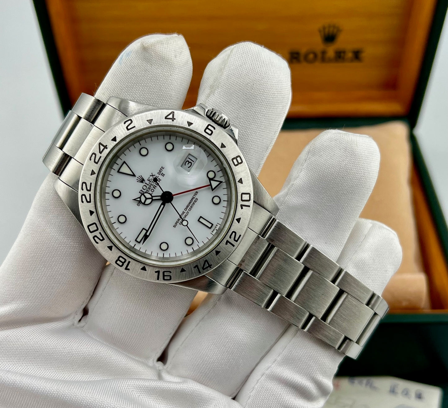 Rolex Explorer II 16570 White Dial ''Swiss'' Only full set 1994
