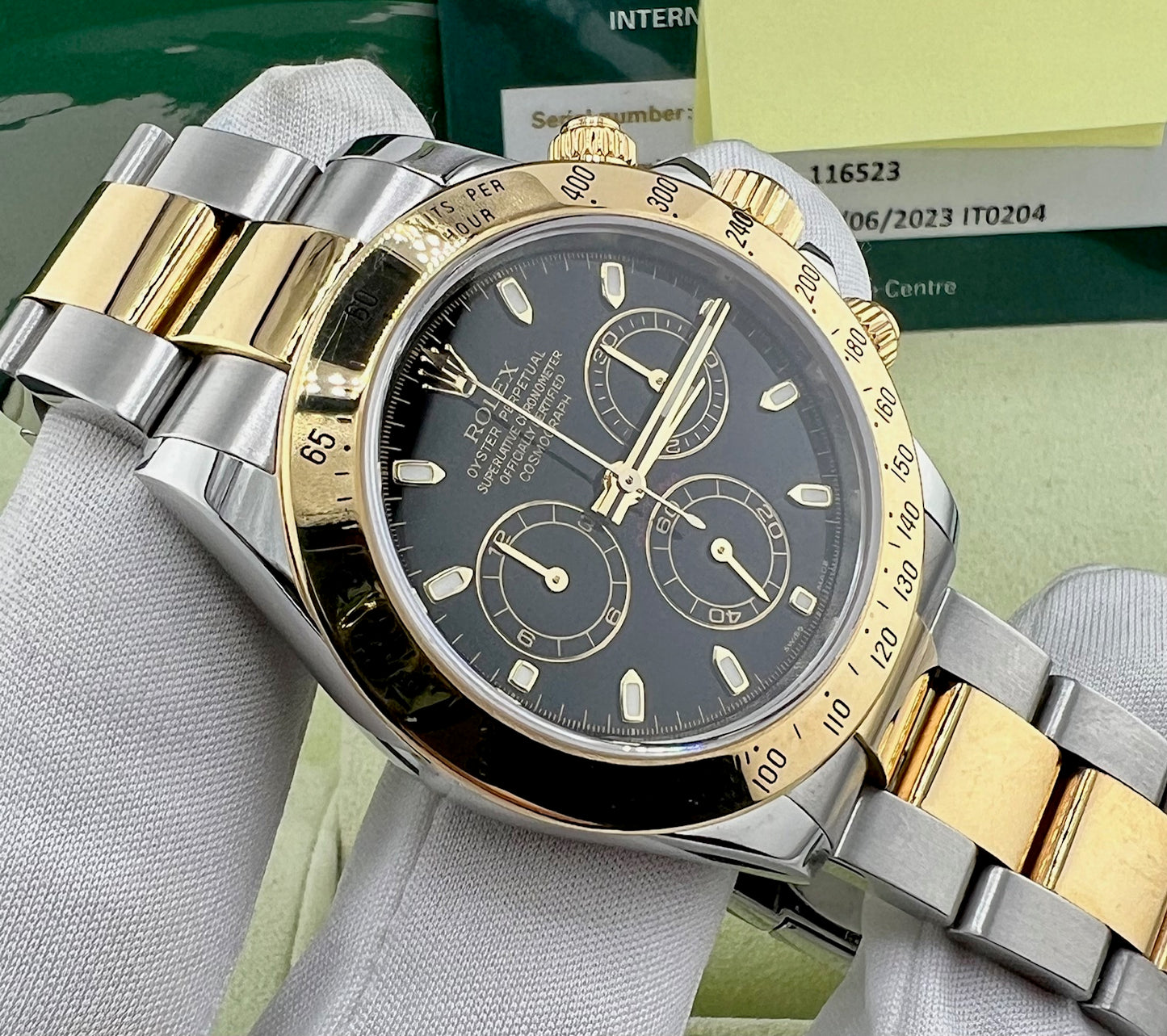 Rolex Daytona 116523 Black Dial 2008 RRR No Paper Rolex Service 2023