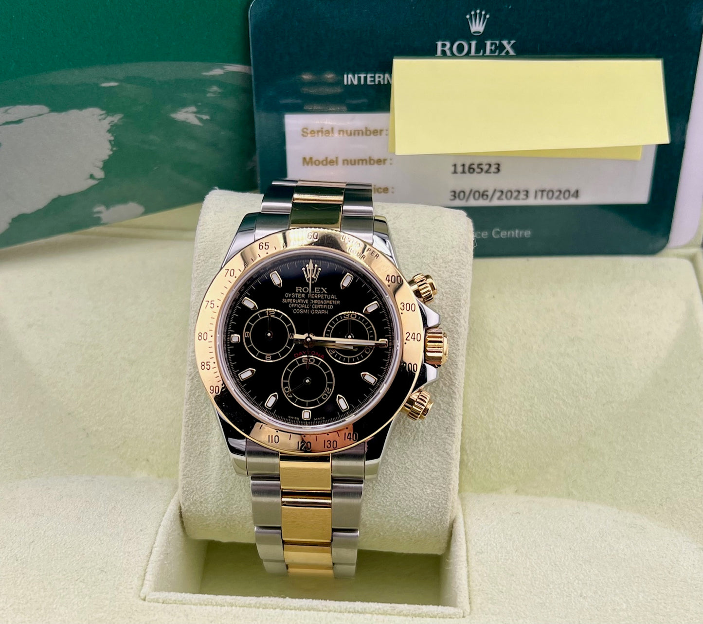 Rolex Daytona 116523 Black Dial 2008 RRR No Paper Rolex Service 2023