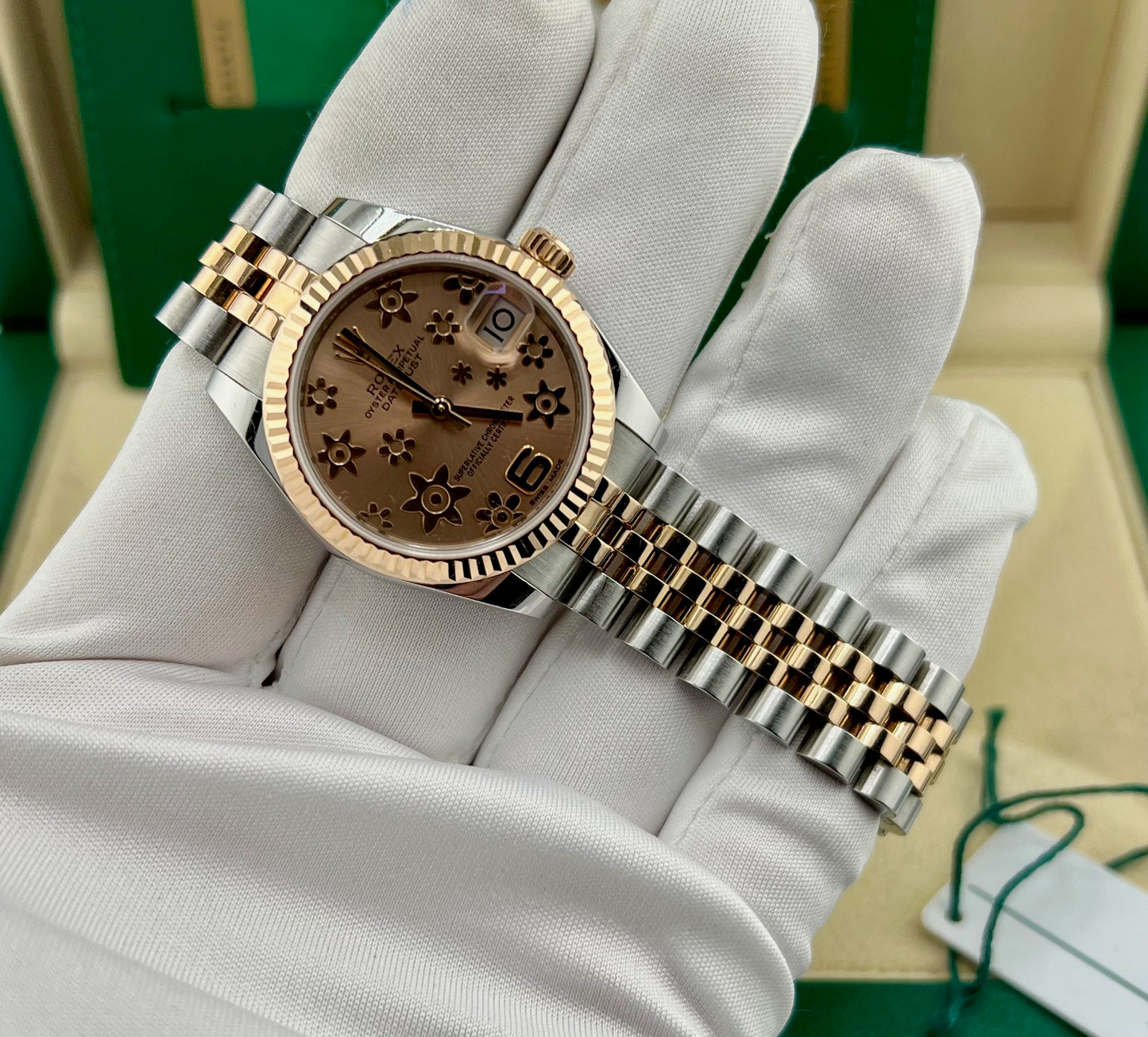 Rolex Datejust 31mm 178271 Pink Dial Flowers 2018 Full Set jubilèe
