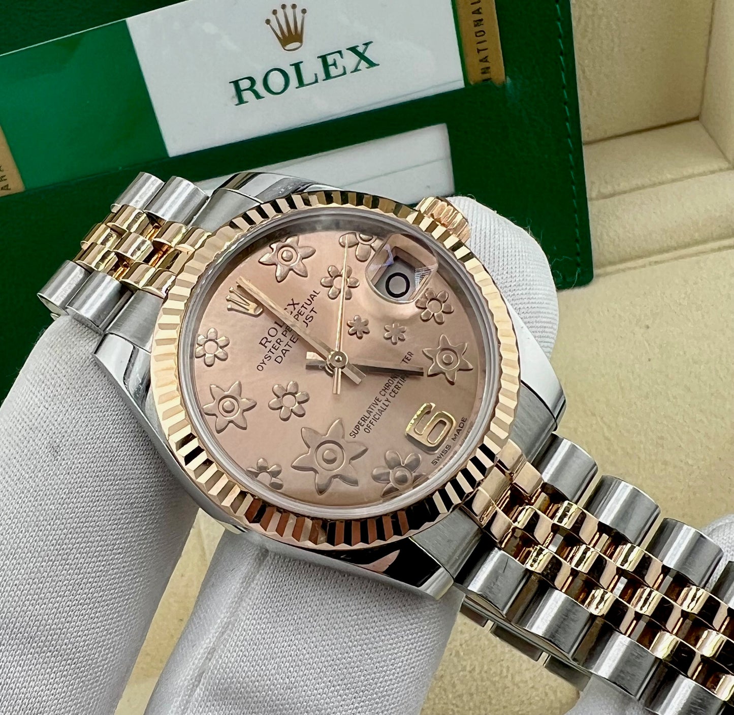 Rolex Datejust 31mm 178271 Pink Dial Flowers 2018 Full Set jubilèe