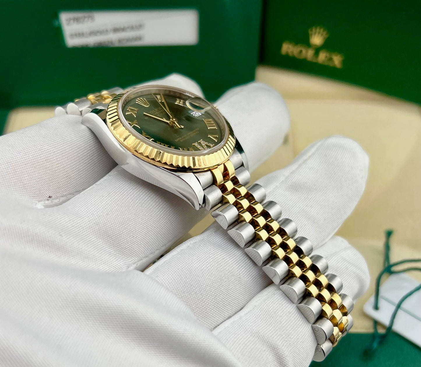 Rolex Datejust 31mm 278273 Ovive Green Dial Diamond 2019 Ita