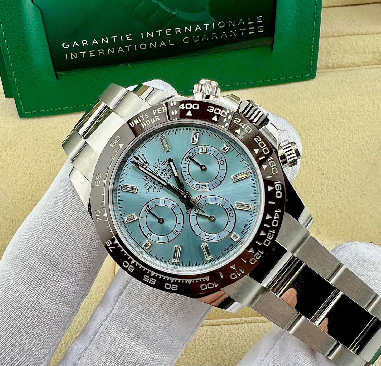 Rolex Daytona 116506 Platinum Baguette index 2022 full set