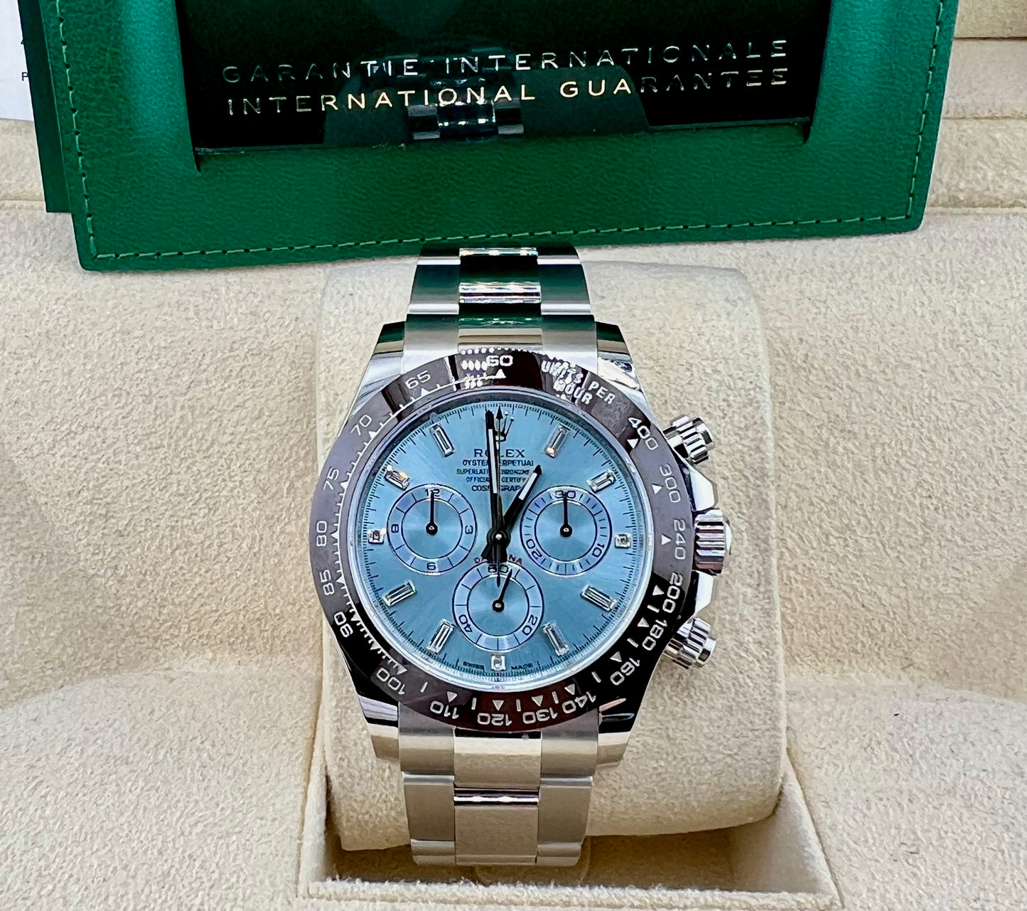Rolex Daytona 116506 Platinum Baguette index 2022 full set
