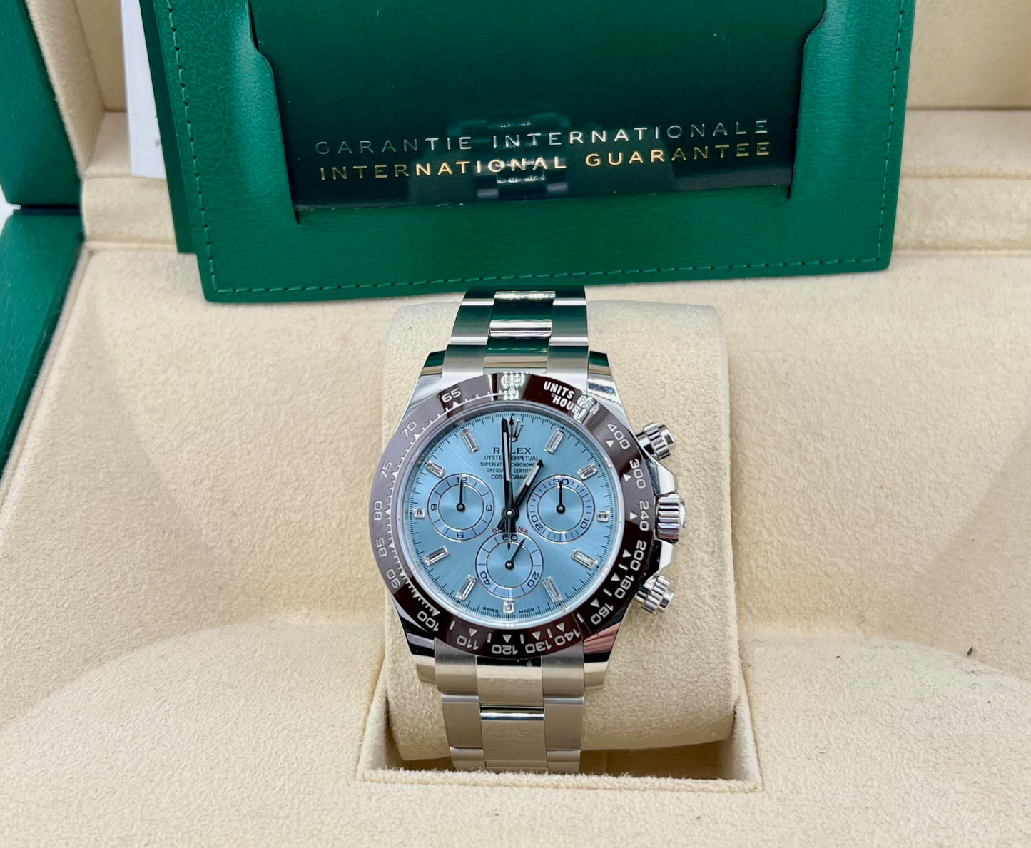 Rolex Daytona 116506 Platinum Baguette index 2022 full set