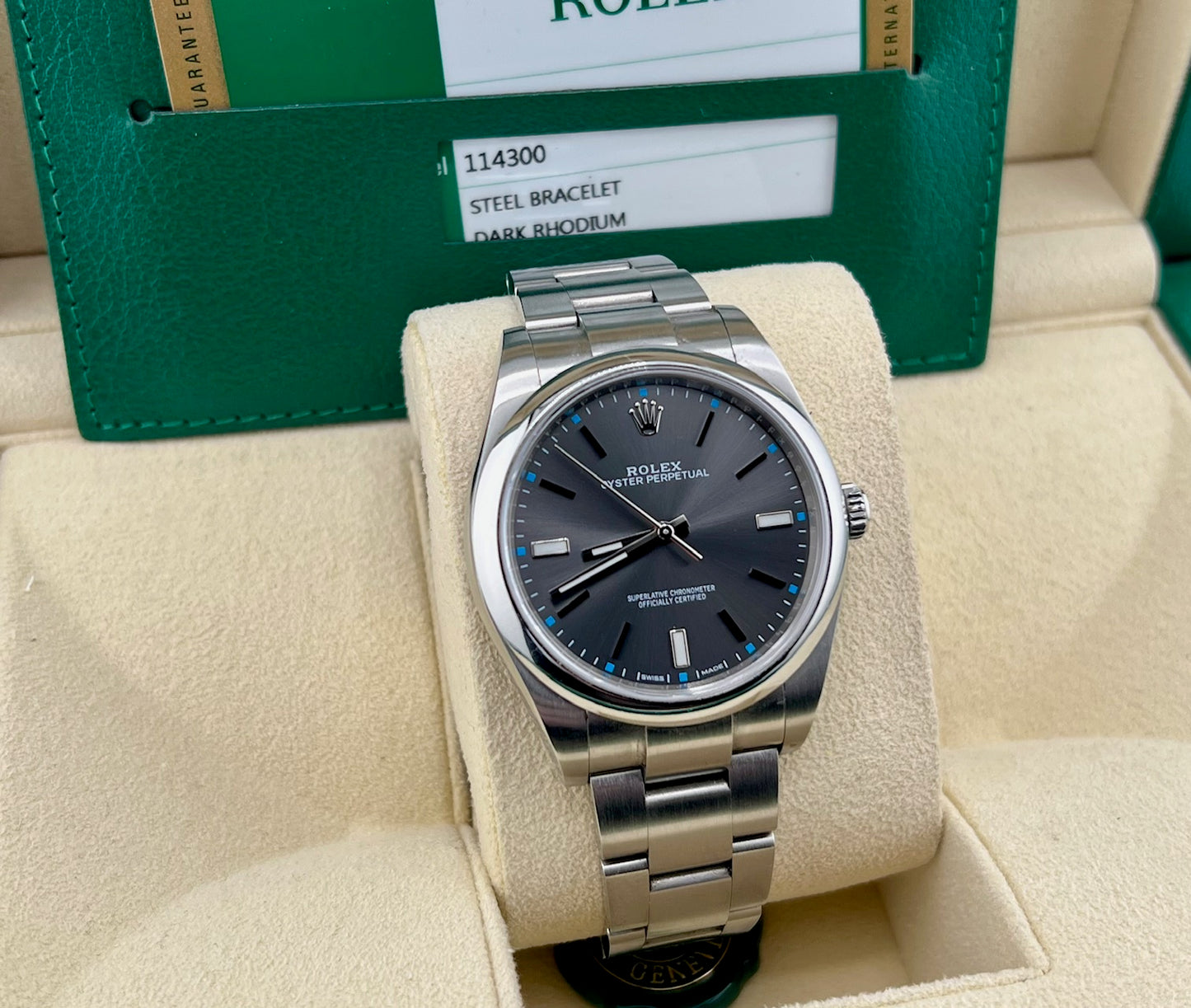 Rolex Oyster Perpetual 39mm 114300 Grey Dial 2016 Ita