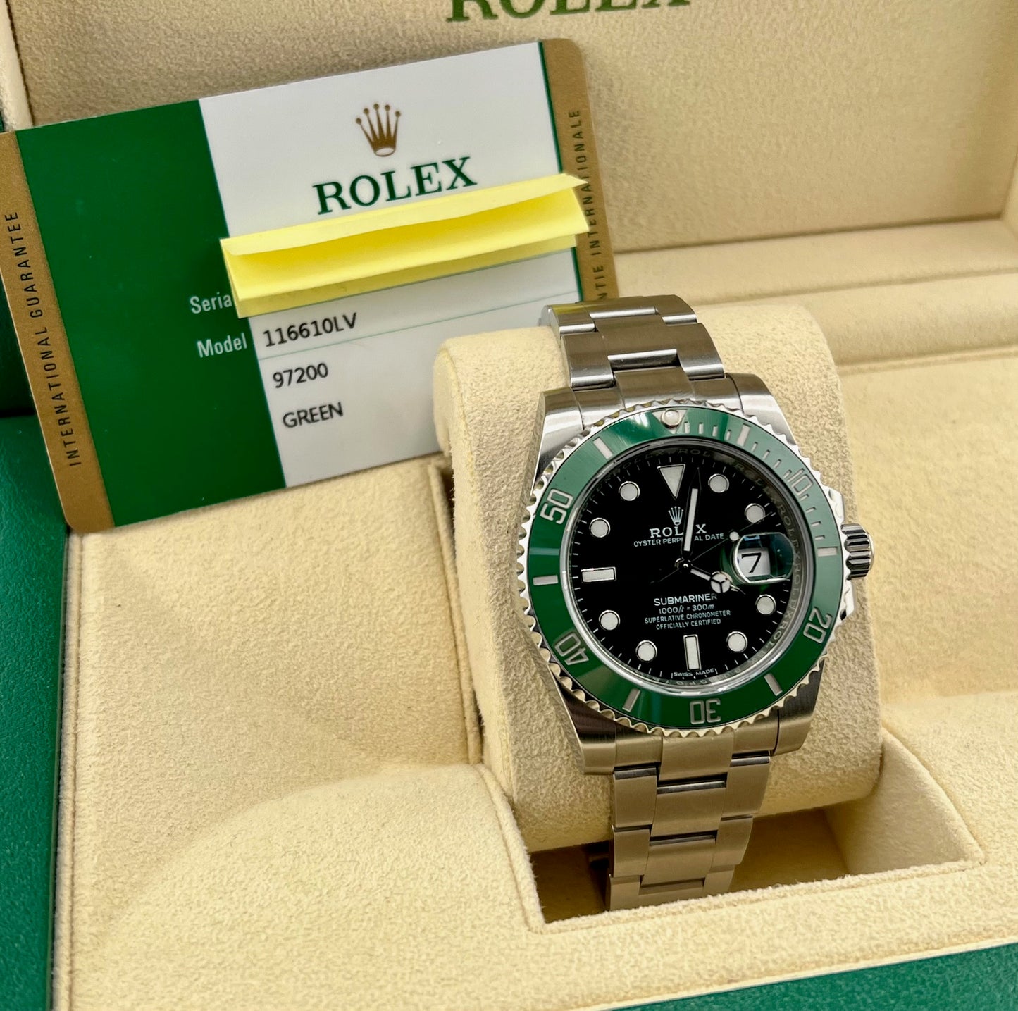 Rolex Submariner Date ''HULK'' 116610LV 2016 USA