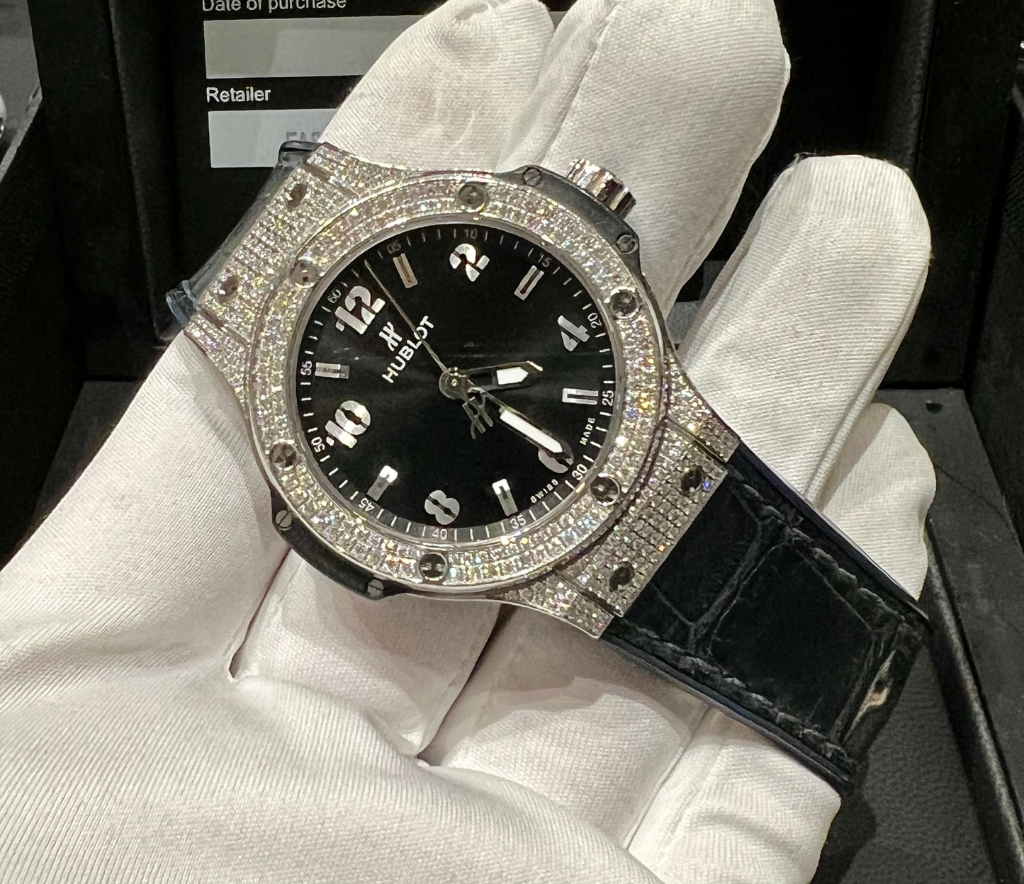 Hublot Big Bang Steel Pavè Diamond Bezel 361.SX.1270.RX.1704 38mm full set 2014