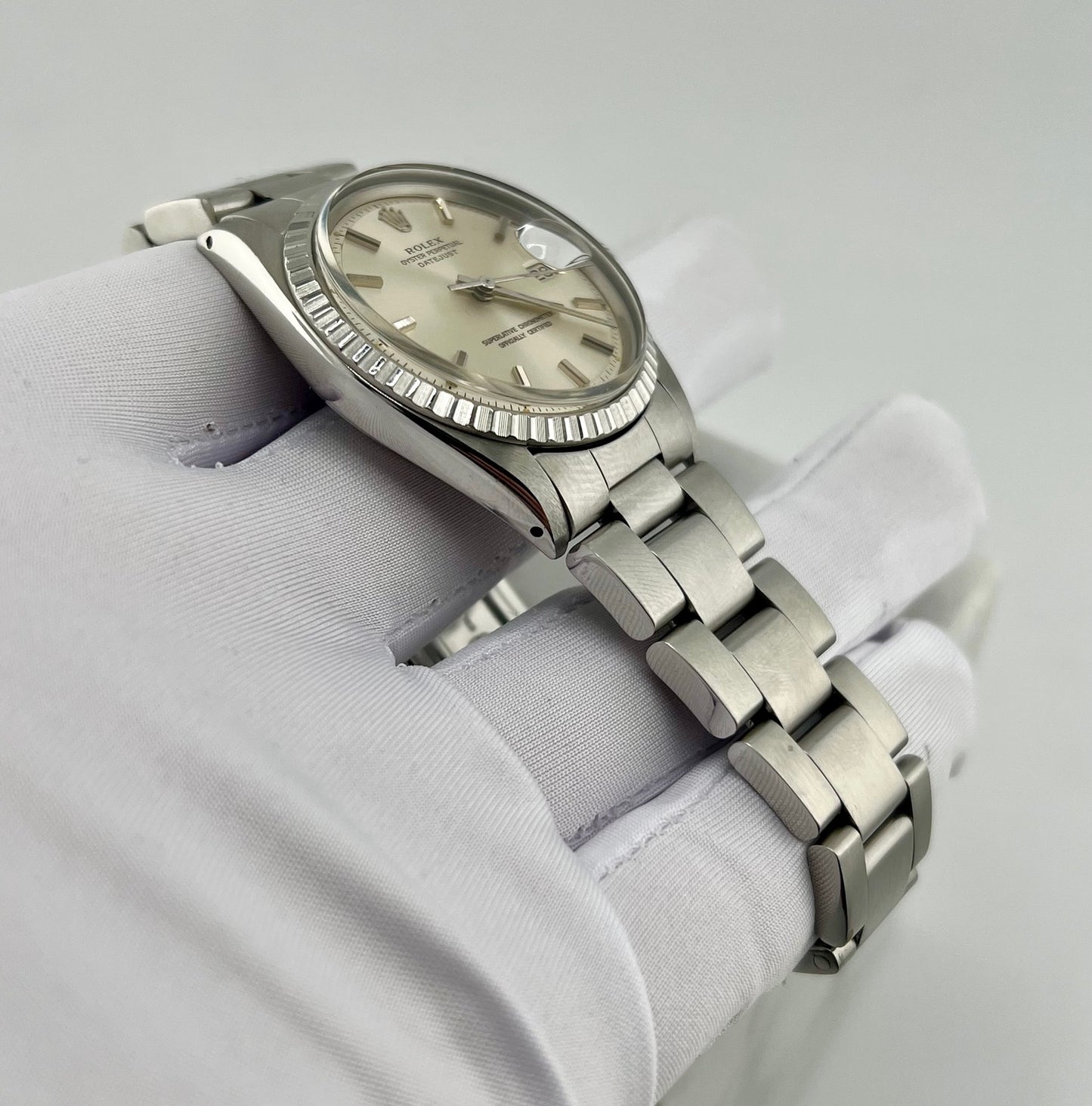 Rolex Datejust 36mm 1603 1968 Oyster Fat Boy silver dial