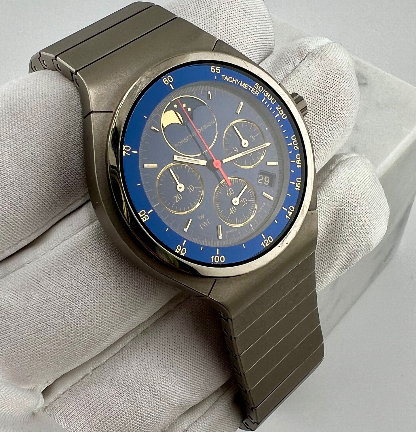 IWC Titanium Moonphase Chronograph Ref. 3742 36mm Quartz