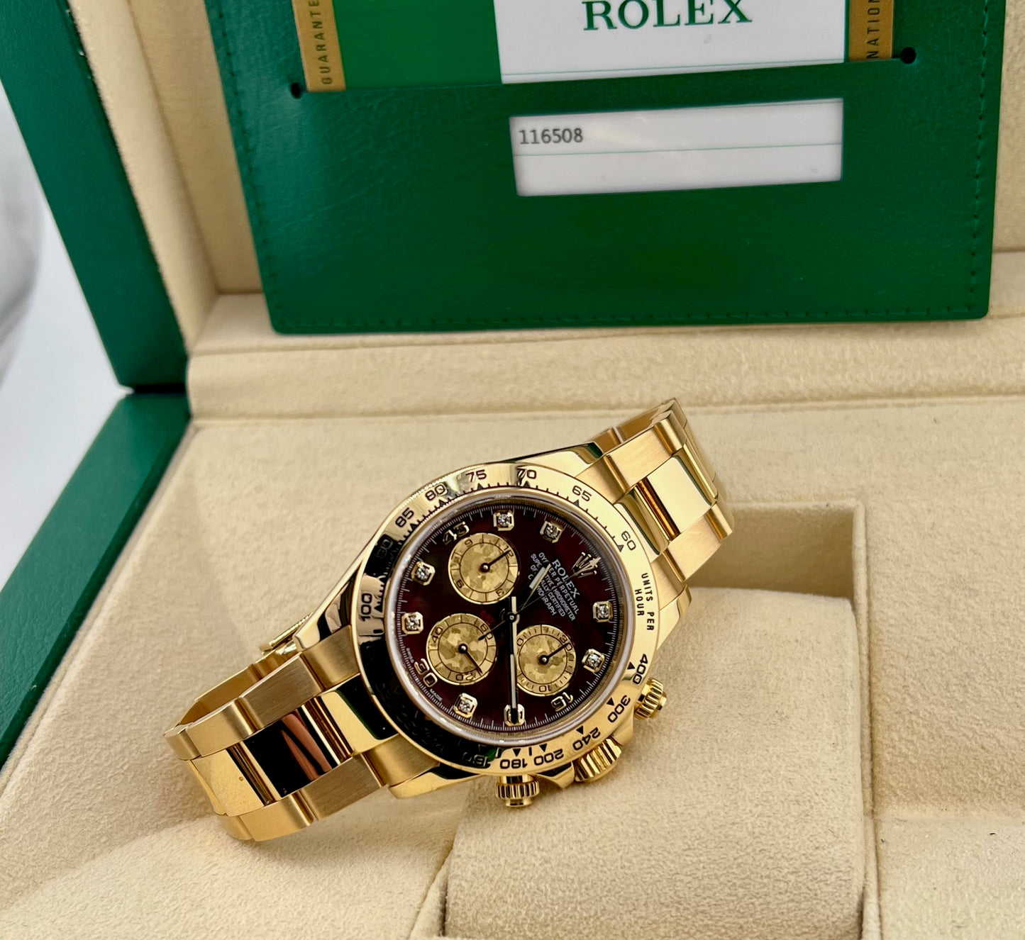 Rolex Daytona 115608 Crystal Dial 2018 (CH) YellowGold