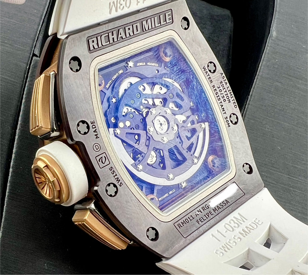 Richard Mille Rm 011 Asia Edition Ceramic/Rose Gold limited 50pcs 2015
