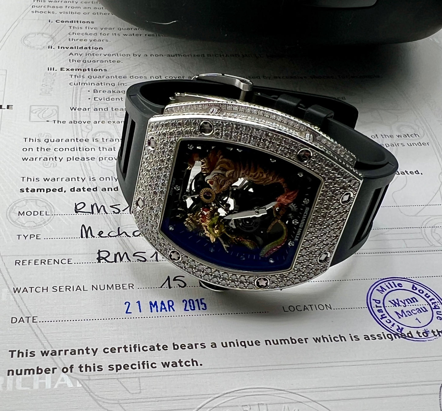 Richard Mille Tourbillon Tiger Dragon Michelle Yeoh And RM51-01 2015 full set