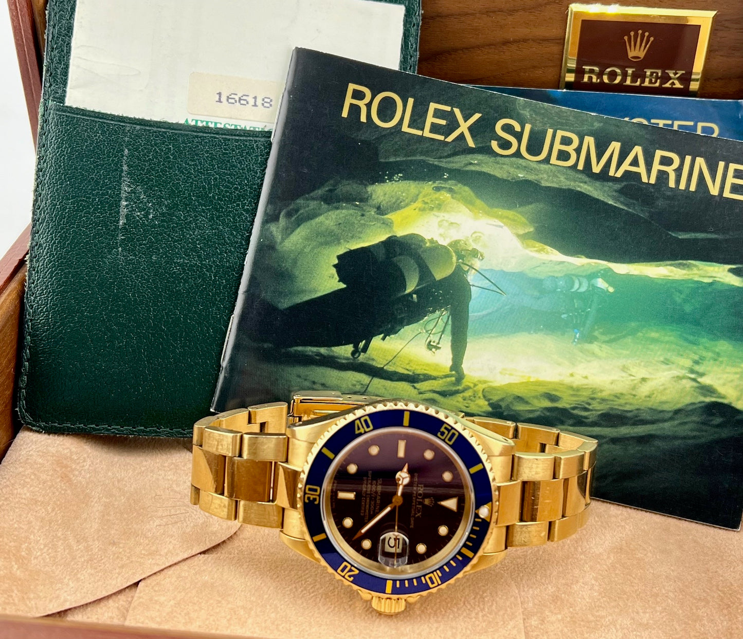 Rolex Submariner Date 16618 Box&Paper Purple 1989 Ita