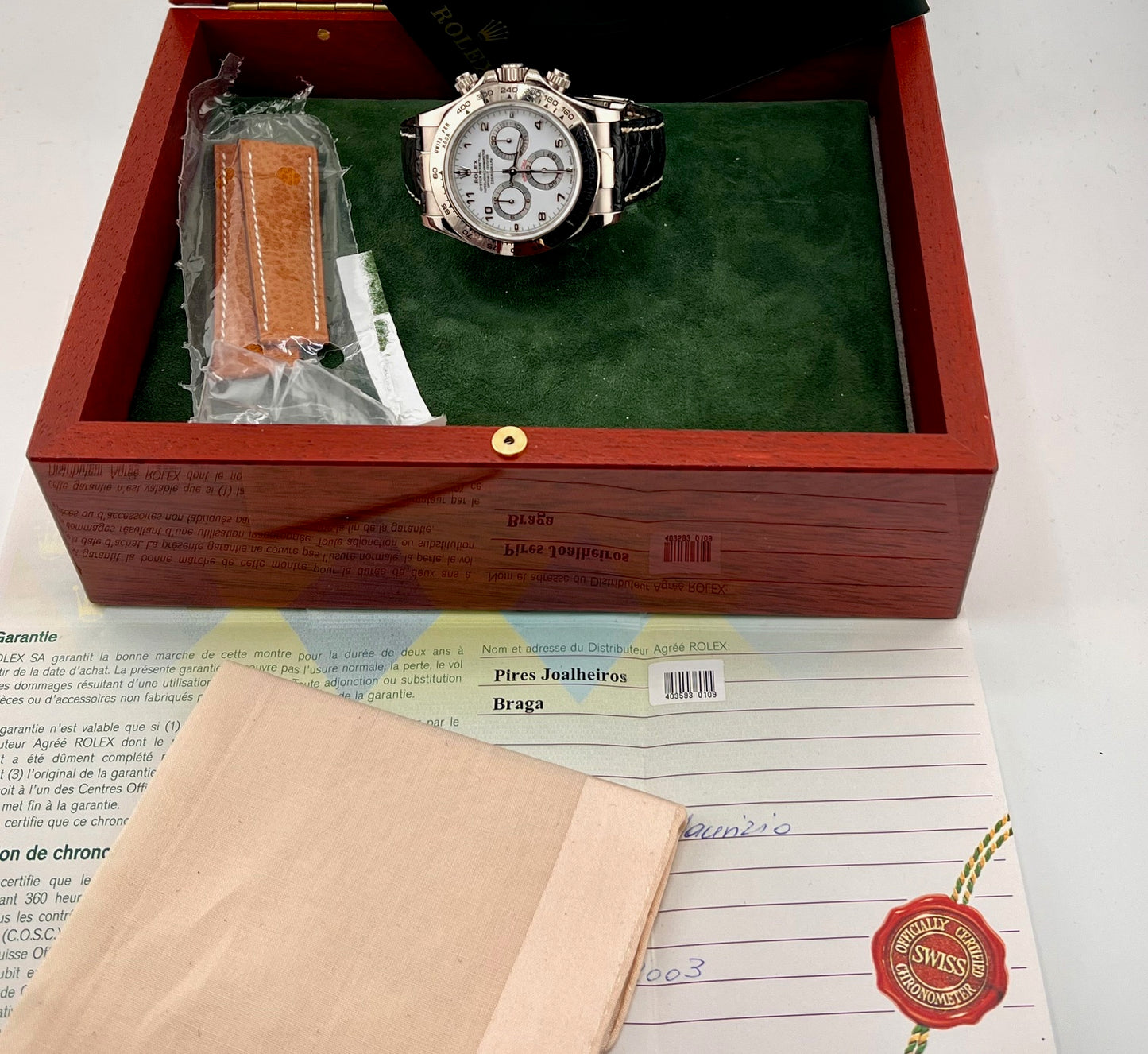 Rolex Daytona 116519 White Dial Full Set 2003 (Portogallo)