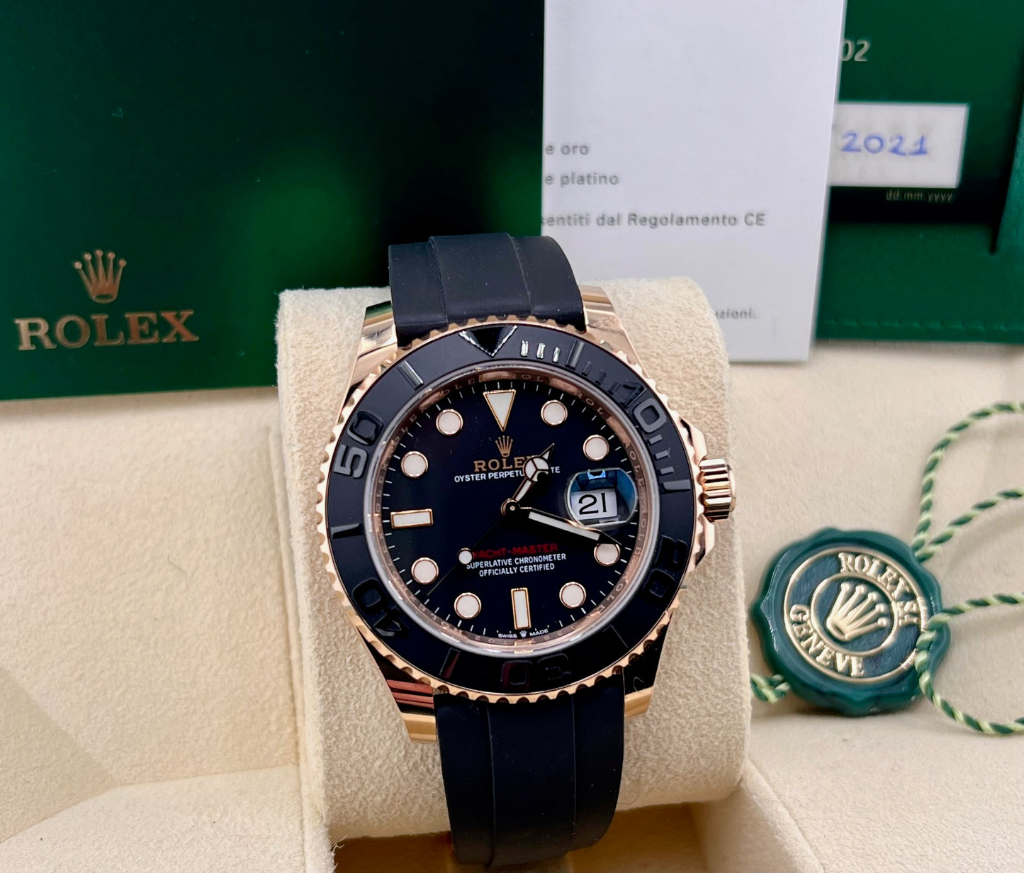 Rolex Yacht-Master 40mm 126655 Oysterflex 2021 full set ITA