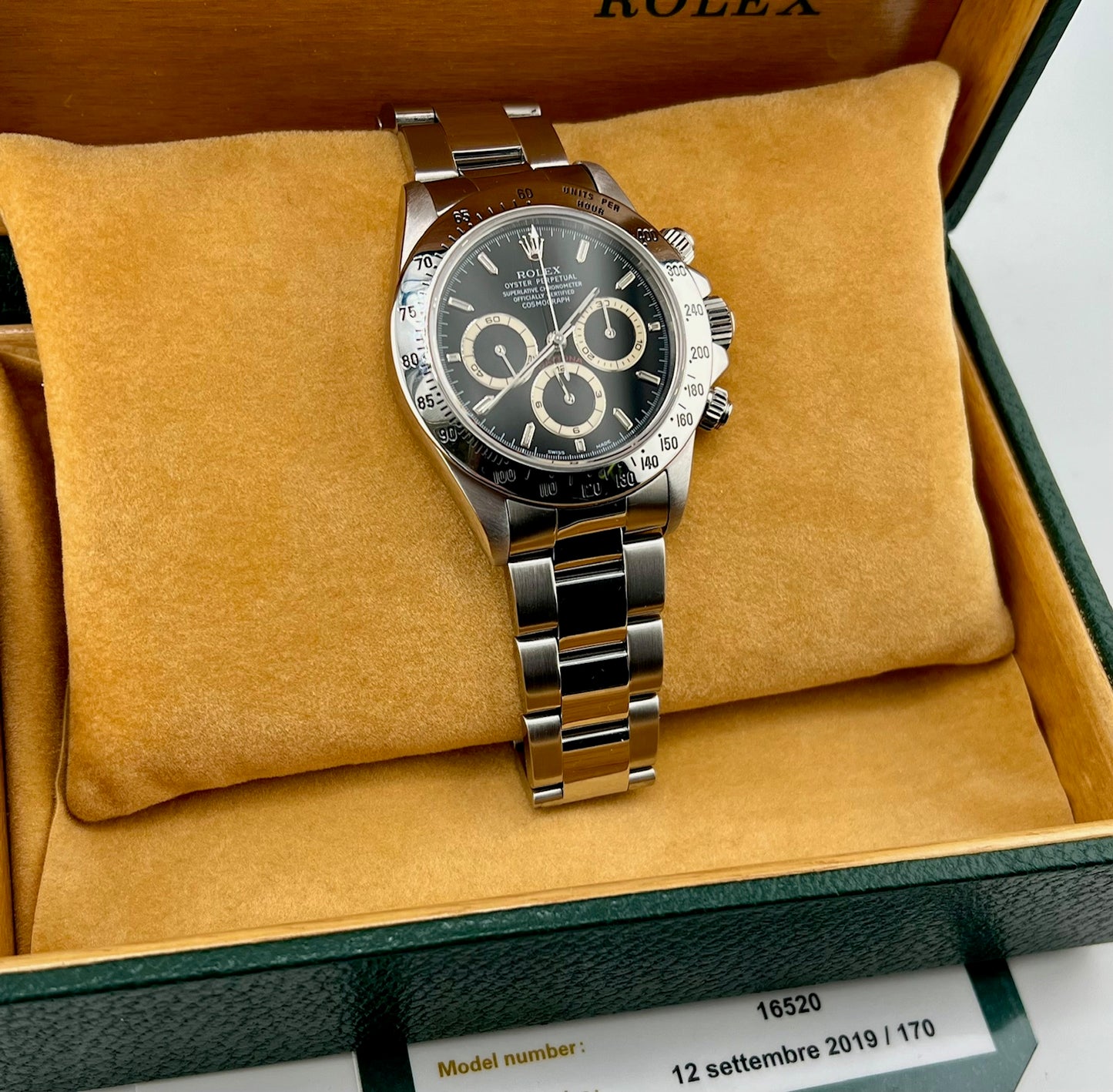 Rolex Daytona 16520 Zenith U Serial 1998 Service Rolex 2019