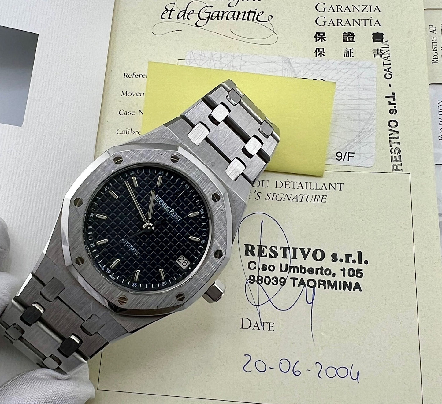 Audemars Piguet Royal Oak 14790ST 2004 Paper AP No Box Blue Dial