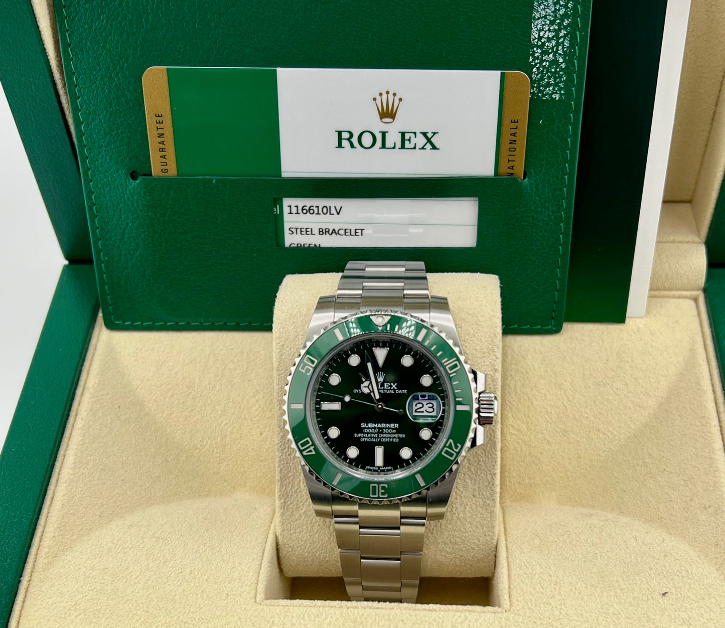 Rolex Submariner Date 116610LV ''HULK'' 2020 Ita
