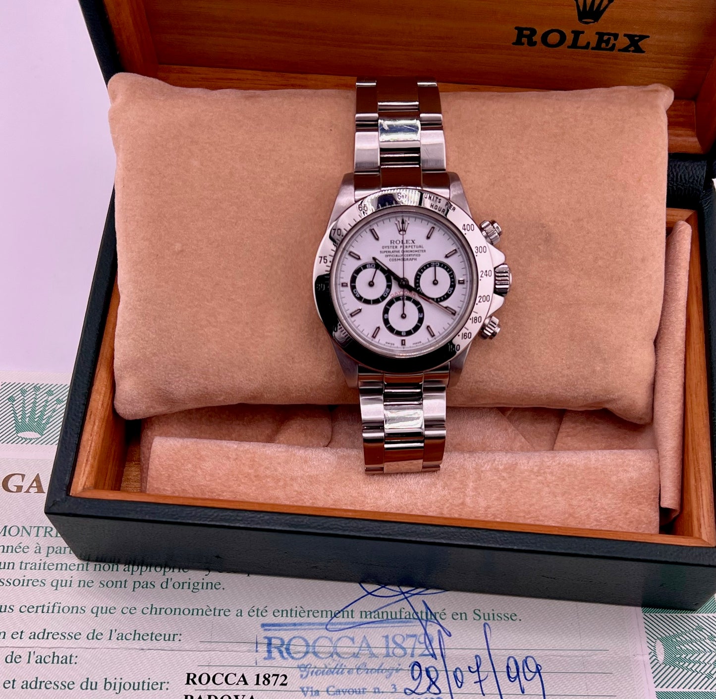 Rolex Daytona 16520 White Dial Zenith Ser. A 1999 Sel ITA