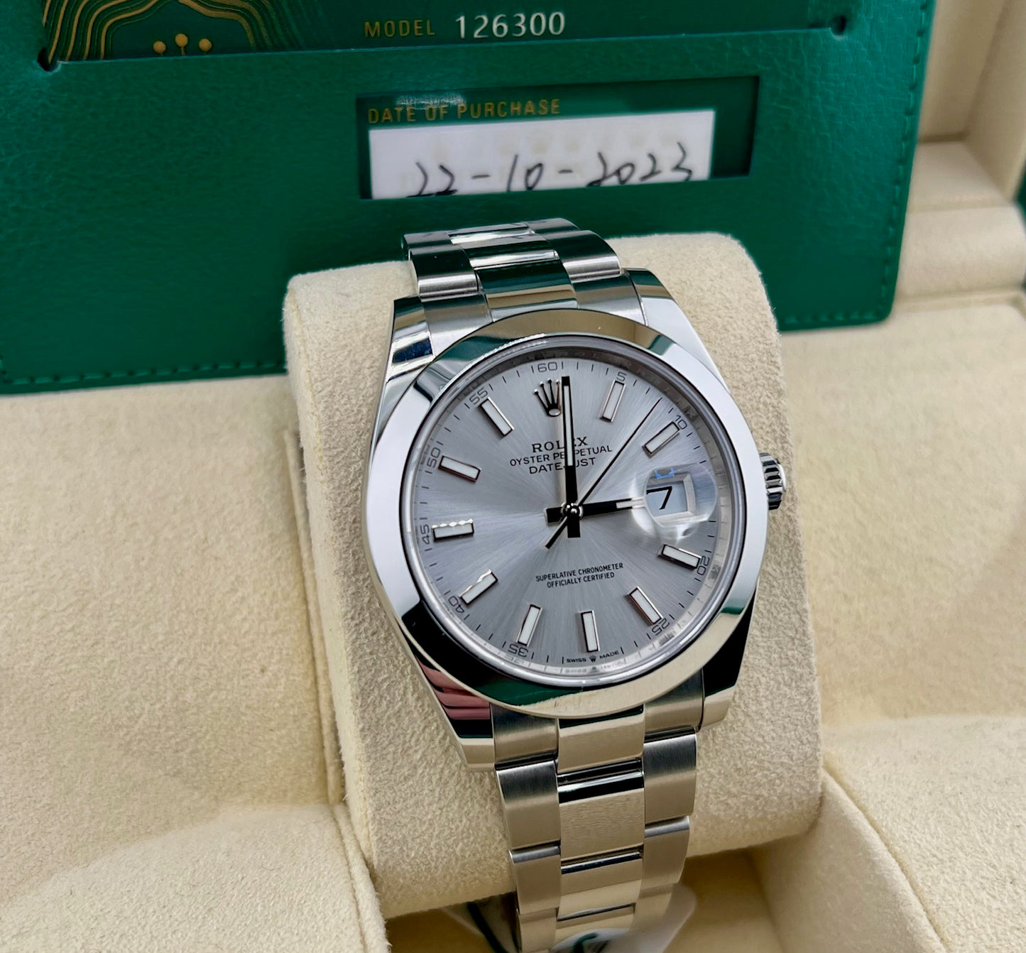 Rolex Datejust 41mm 126300 Silver Dial Oyster 2023