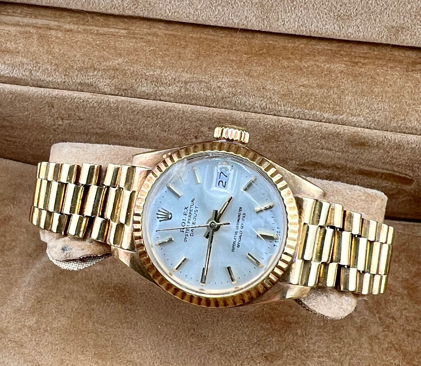 Rolex Lady-Datejust 6917 26mm Plexy president 1970 solo orologio