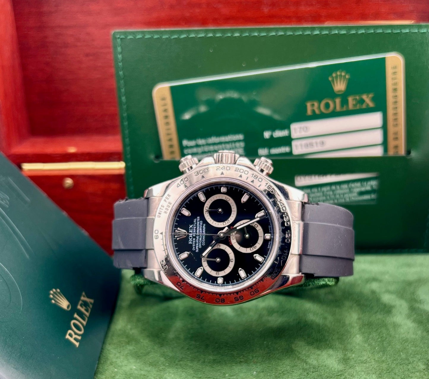 Rolex Daytona 116519 Black Dial 2009 Card RRR