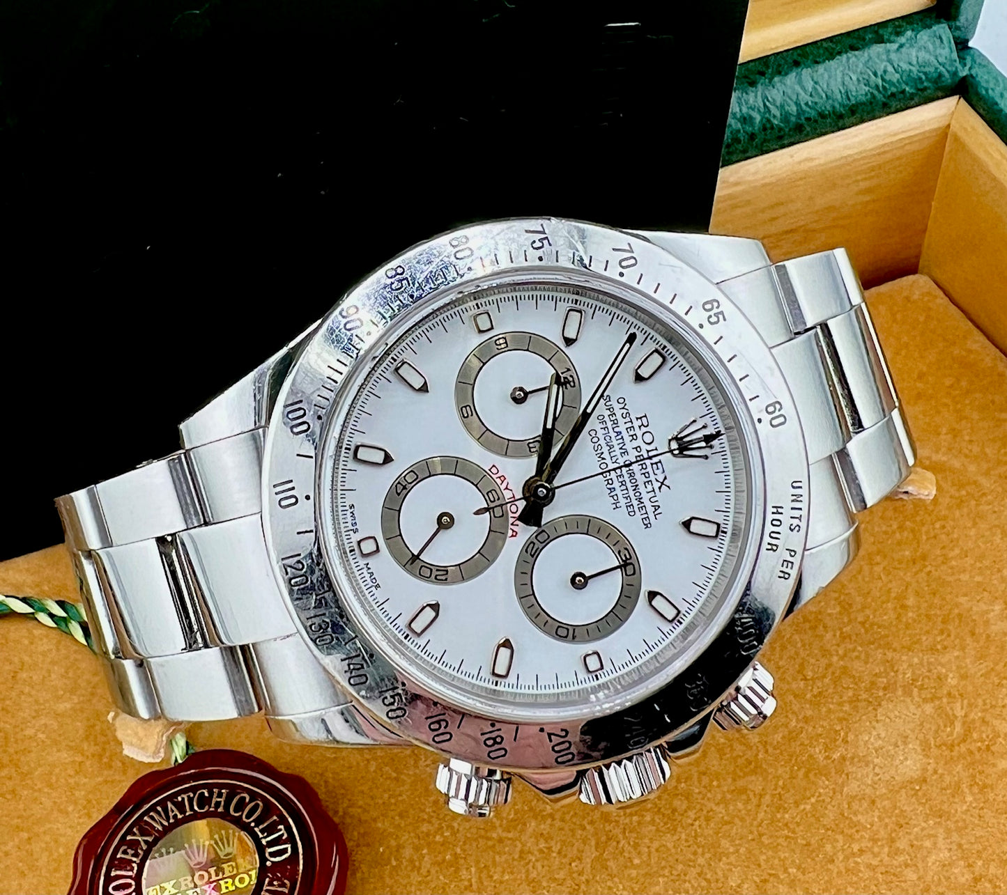 Rolex Daytona 116520White Dial 2004 Full Set ITA Never Polished