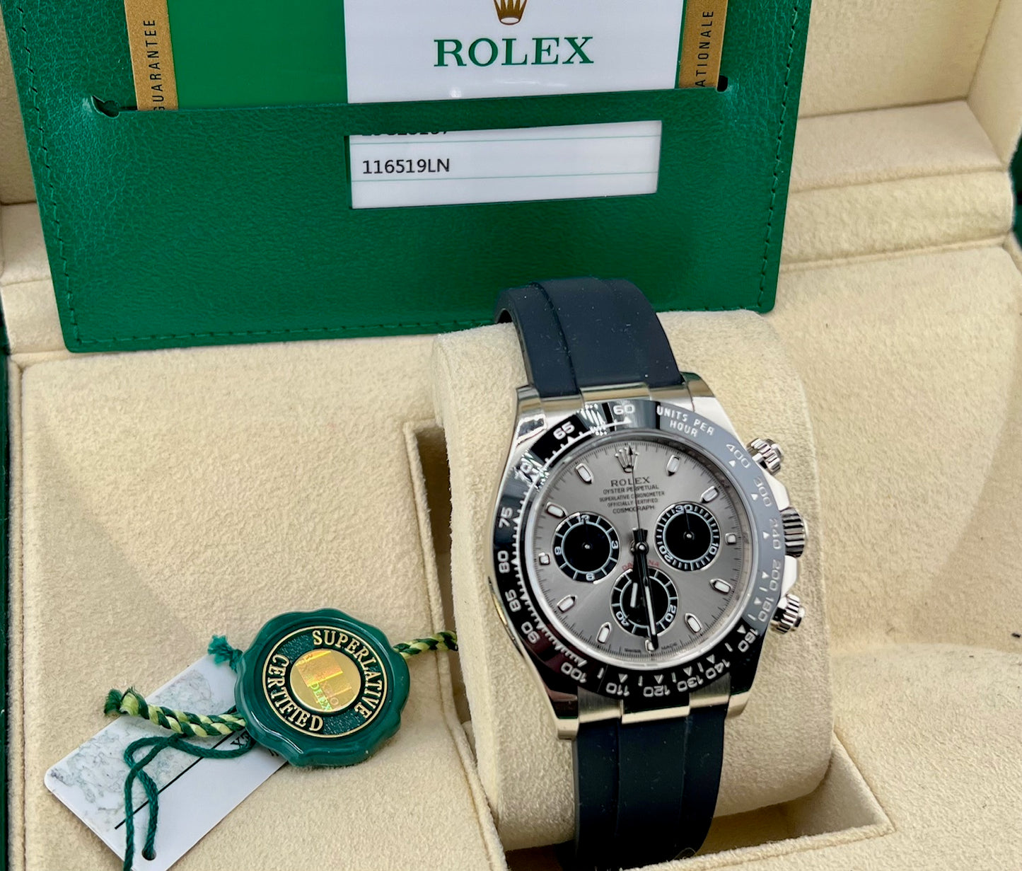 Rolex Daytona 116519LN Rodium Dial 2017 Full Set