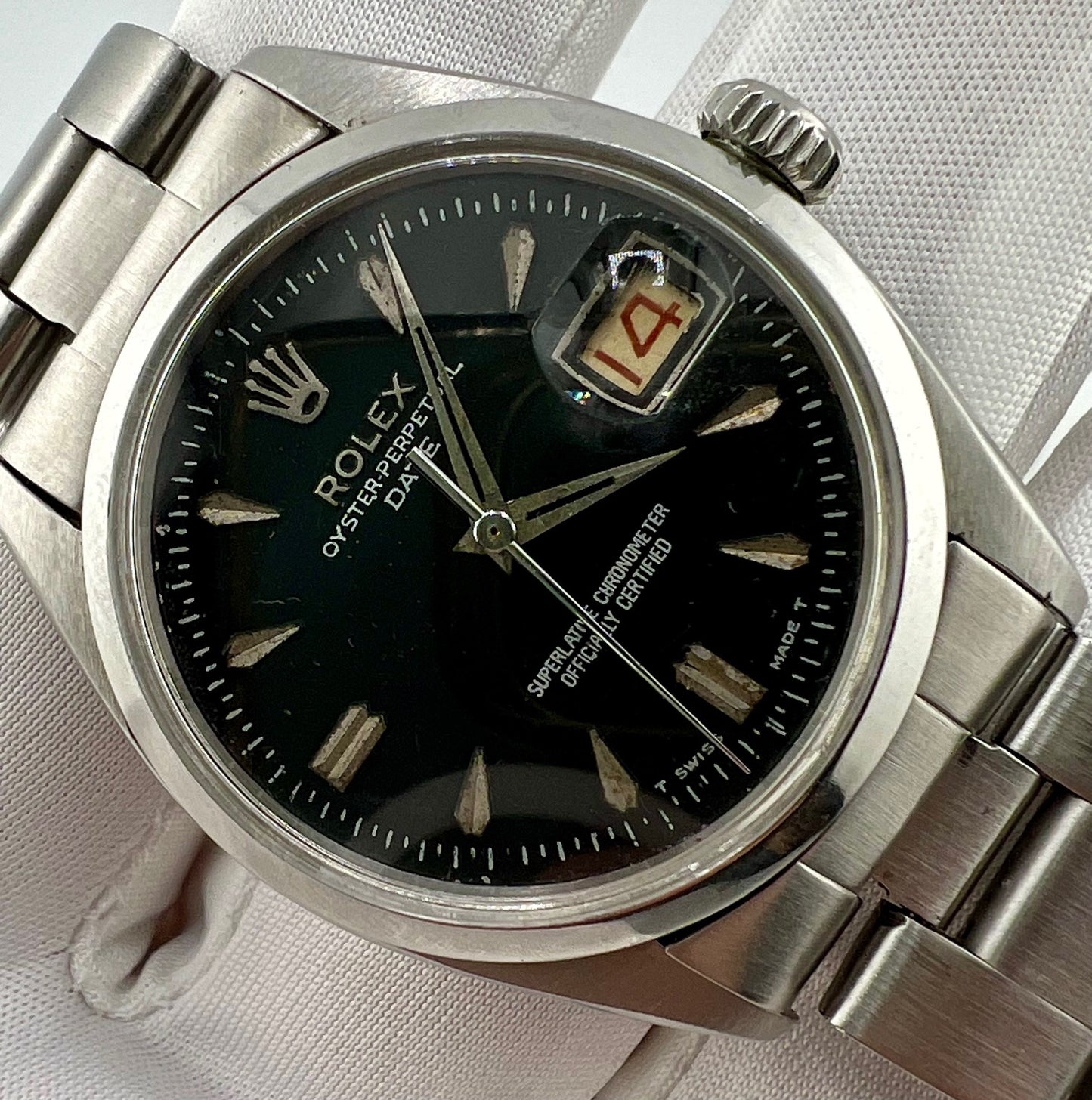 Rolex Oyster Perpetual Date 6534 1957 Black Dial 34mm