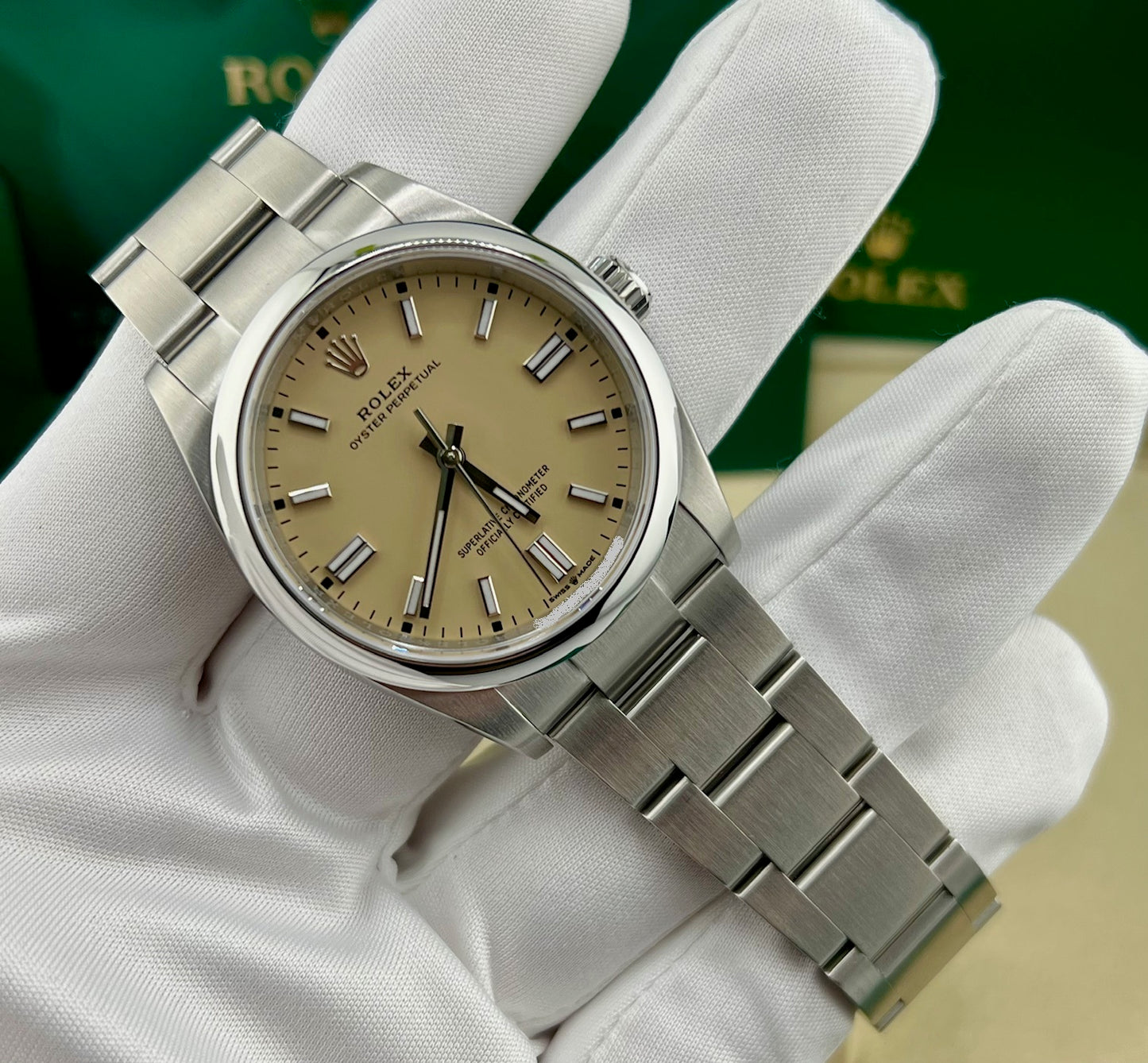 Rolex Oyster Perpetual 36mm Beige Dial 2025 NEW