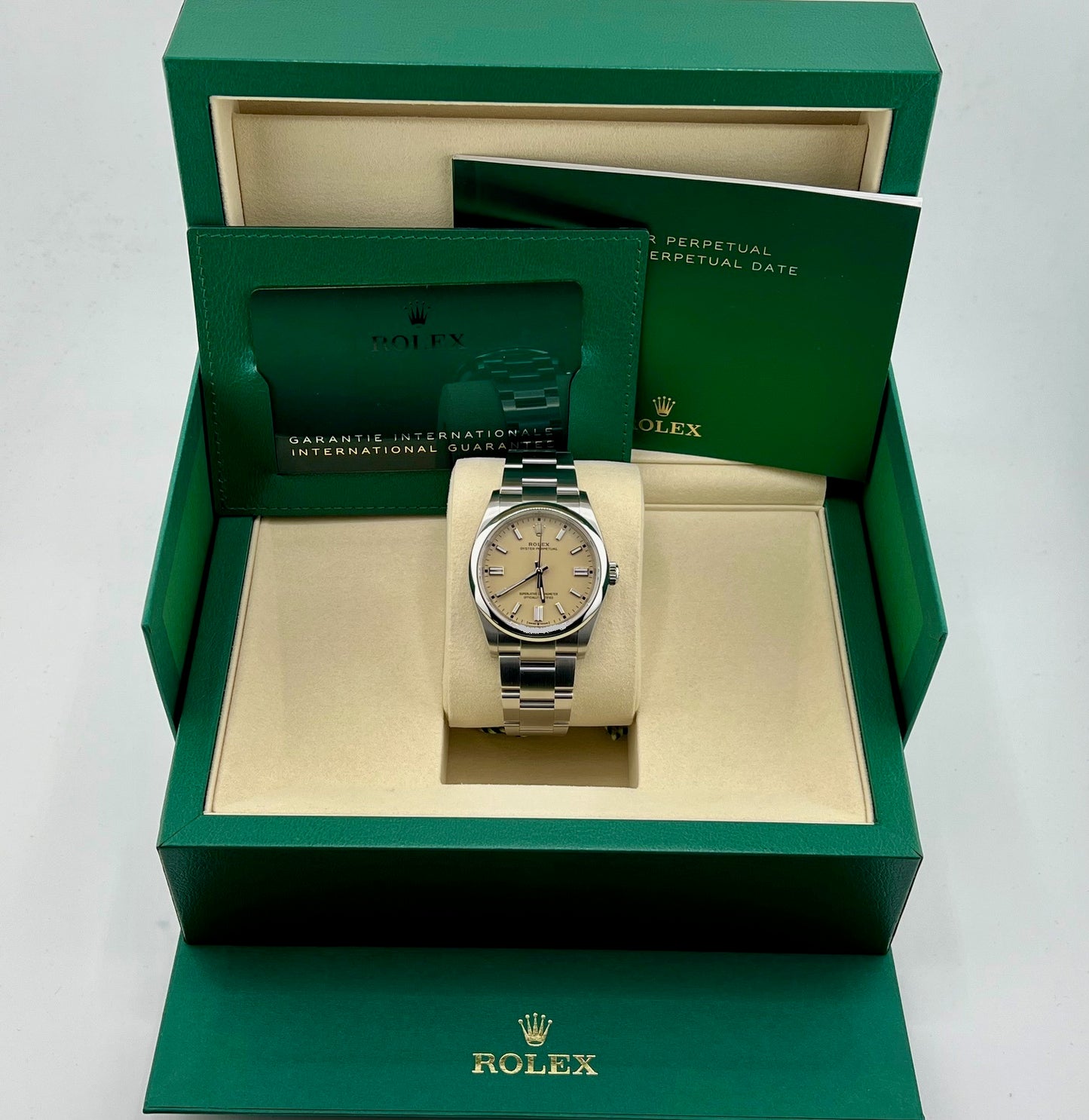 Rolex Oyster Perpetual 36mm Beige Dial 2025 NEW