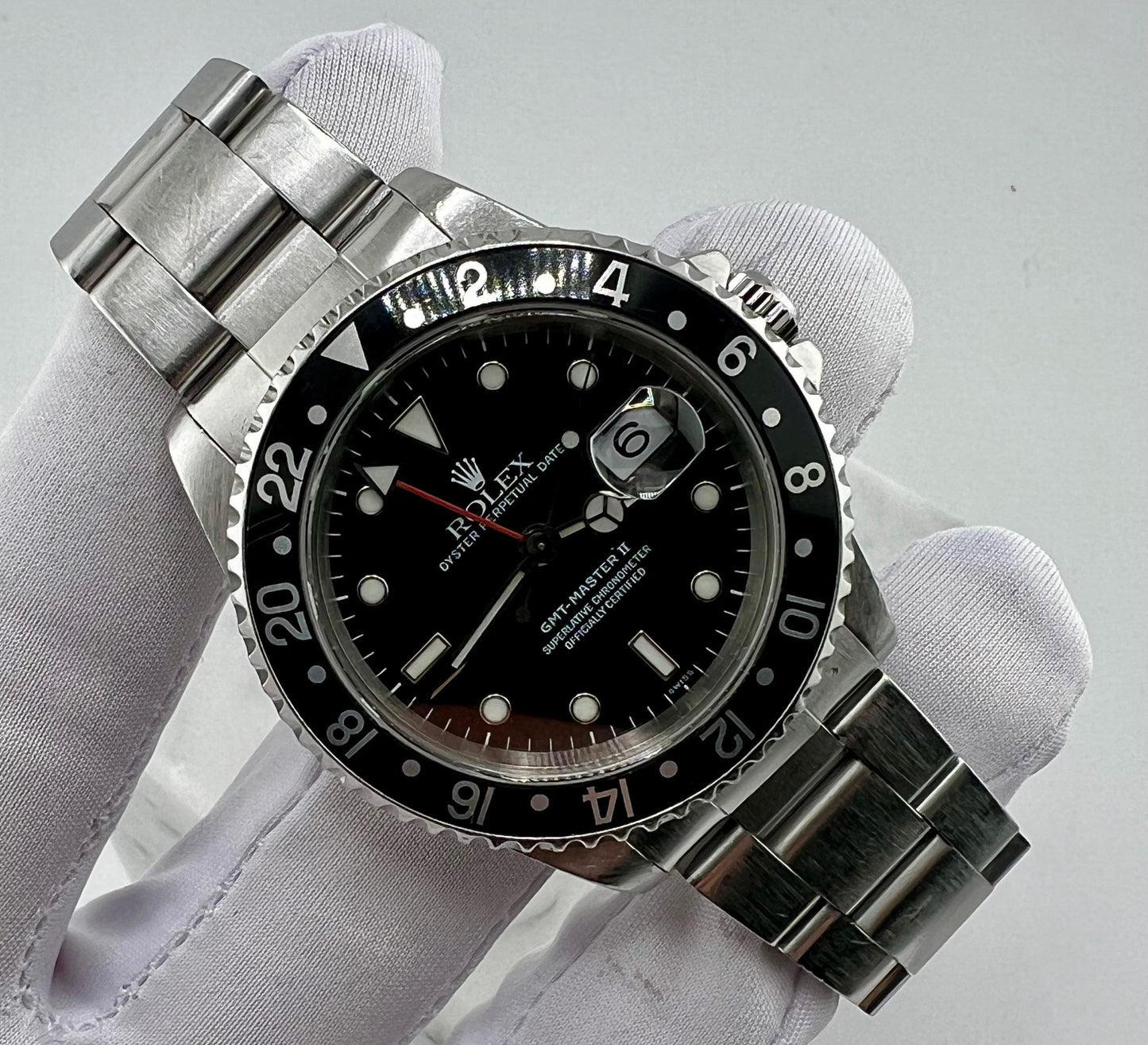 Rolex GMT-Master II 16710 Black Bezel 1999 ''Swiss'' only solo orologio