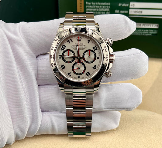 Rolex Daytona 116509 Racing Dial White Gold 2008 11 1/2 Links (CH)