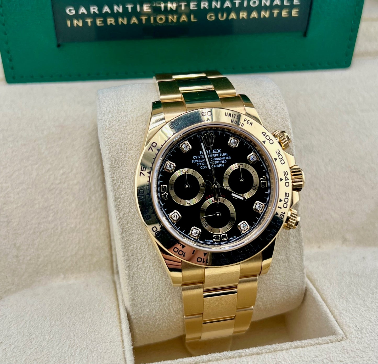 Rolex Daytona 116508 Black Dial Diamond Index 2023